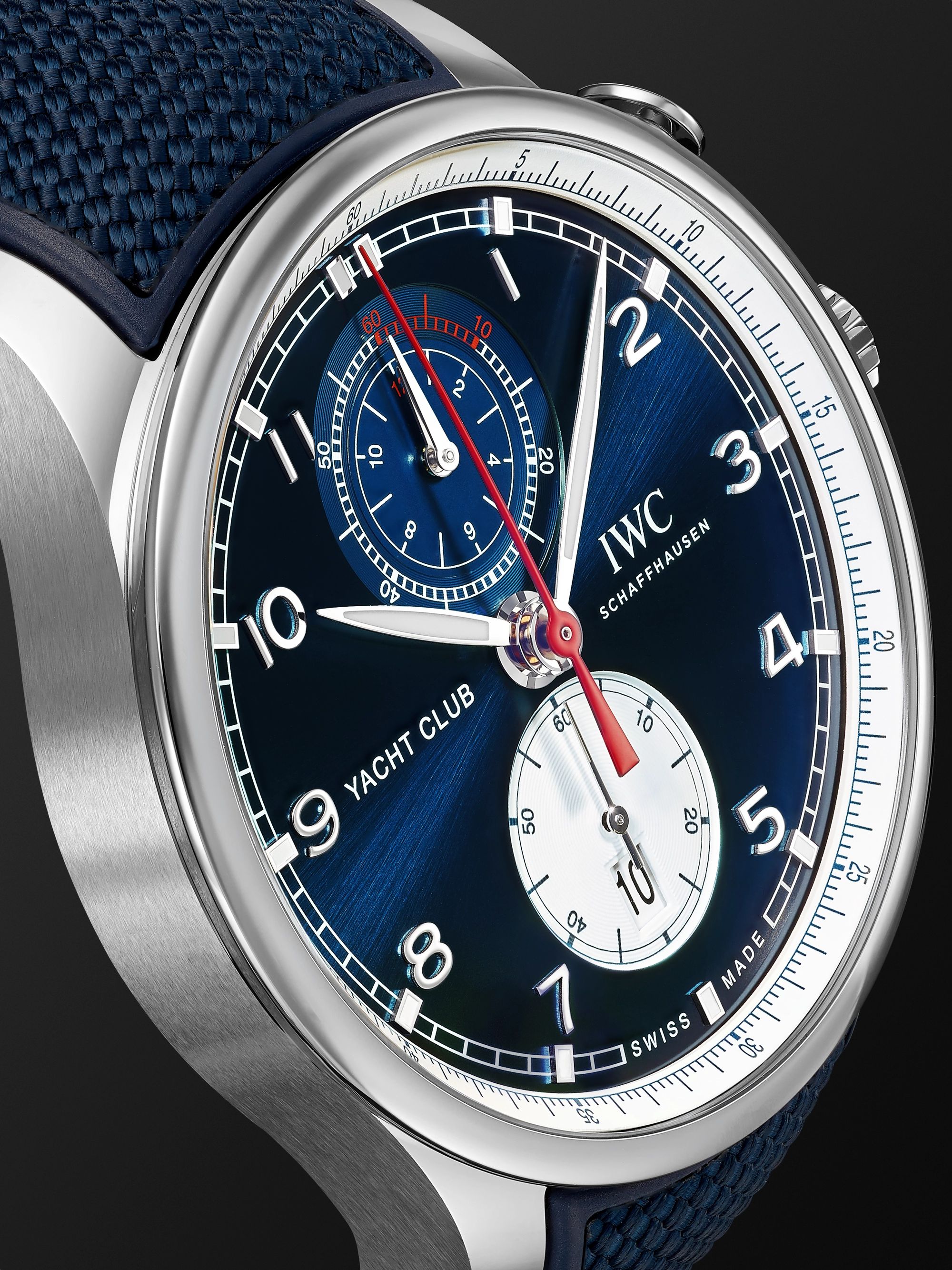 IWC SCHAFFHAUSEN Portugieser Yacht Club Orlebar Brown Edition Automatic Chronograph 44.6mm Stainless Steel and Rubber Watch, Ref. No. IW390704