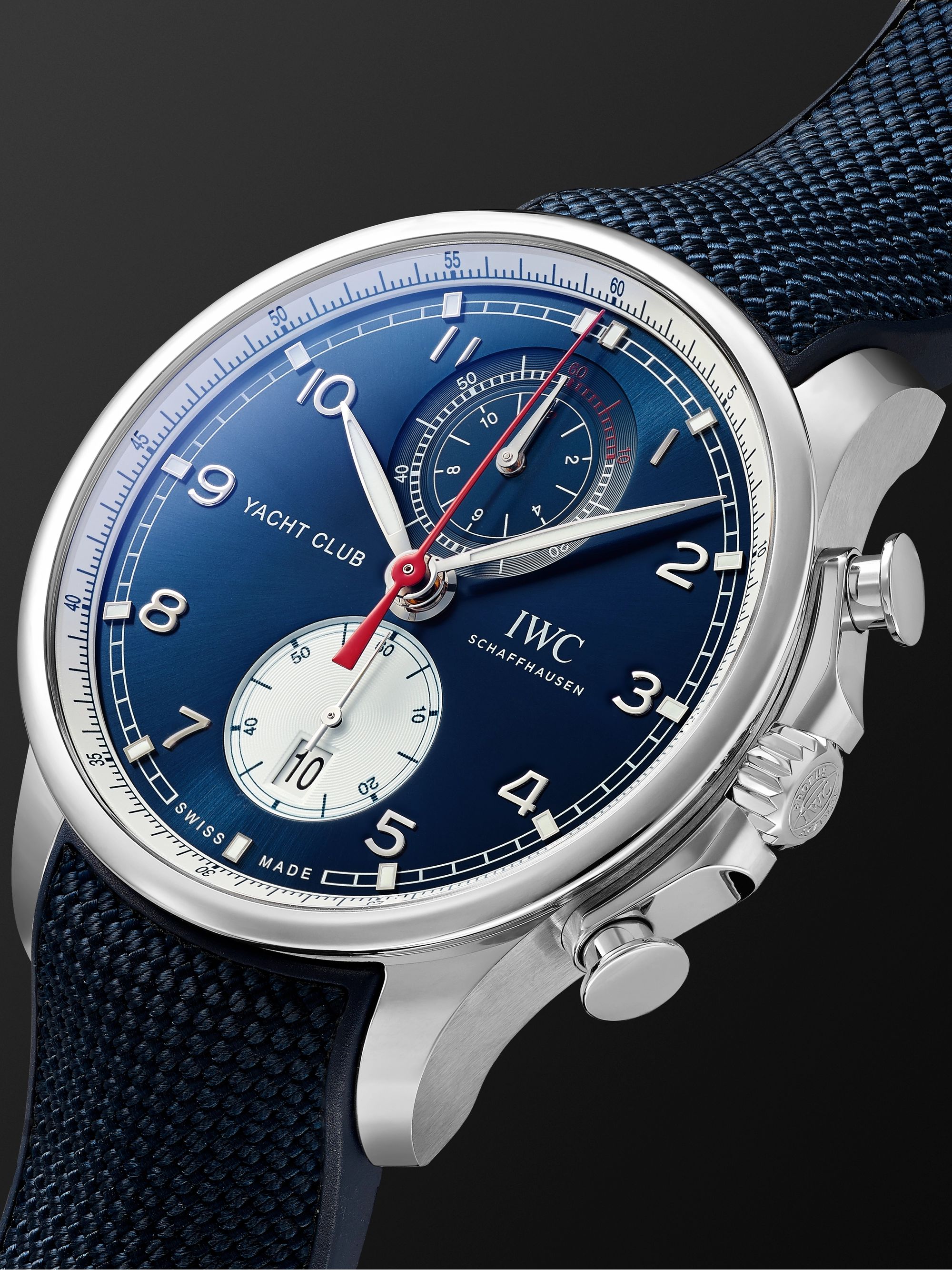 IWC SCHAFFHAUSEN Portugieser Yacht Club Orlebar Brown Edition Automatic Chronograph 44.6mm Stainless Steel and Rubber Watch, Ref. No. IW390704