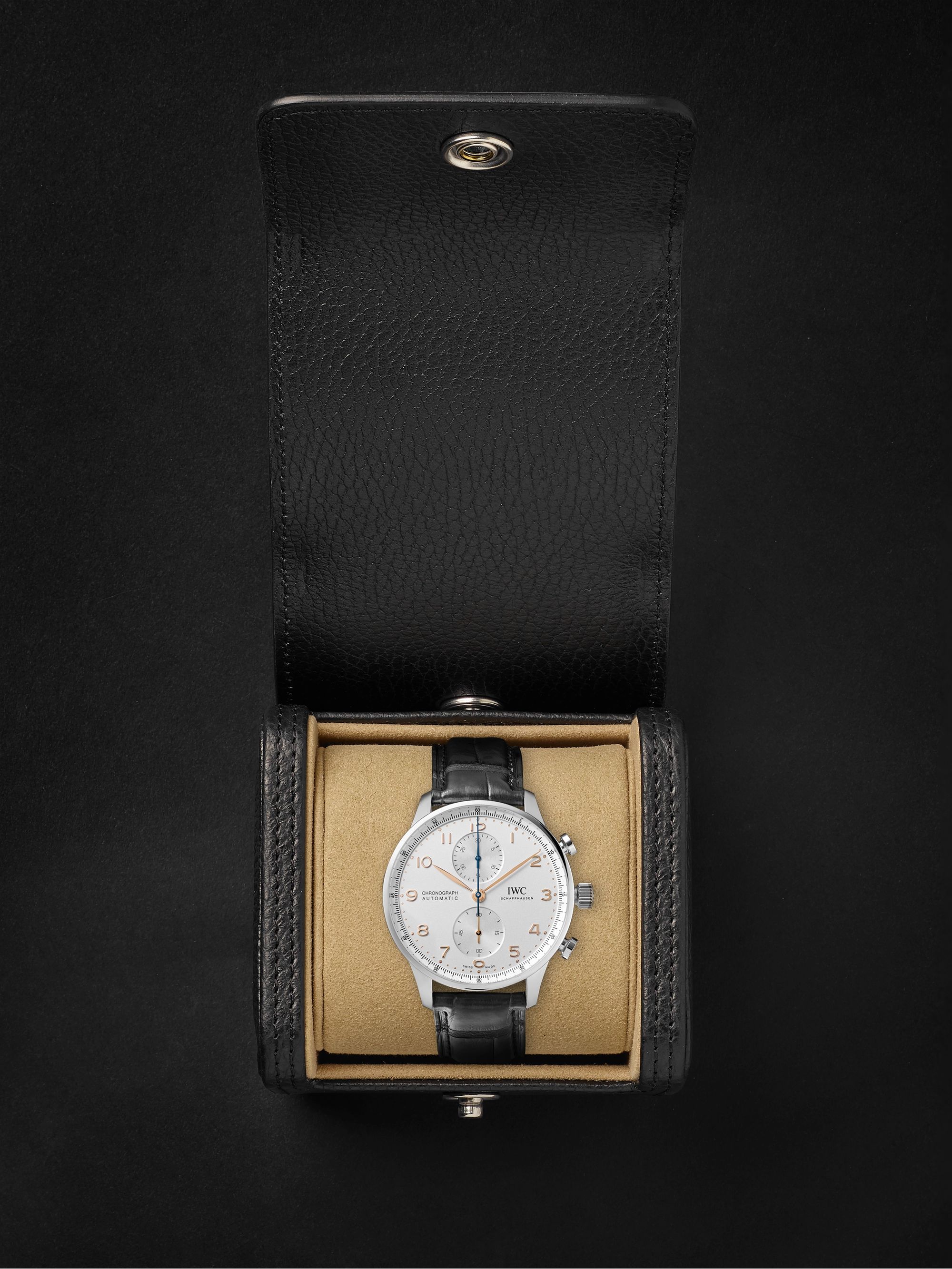 IWC SCHAFFHAUSEN Portugieser Automatic Chronograph 41mm Stainless Steel and Alligator Watch, Ref. No. IW371604