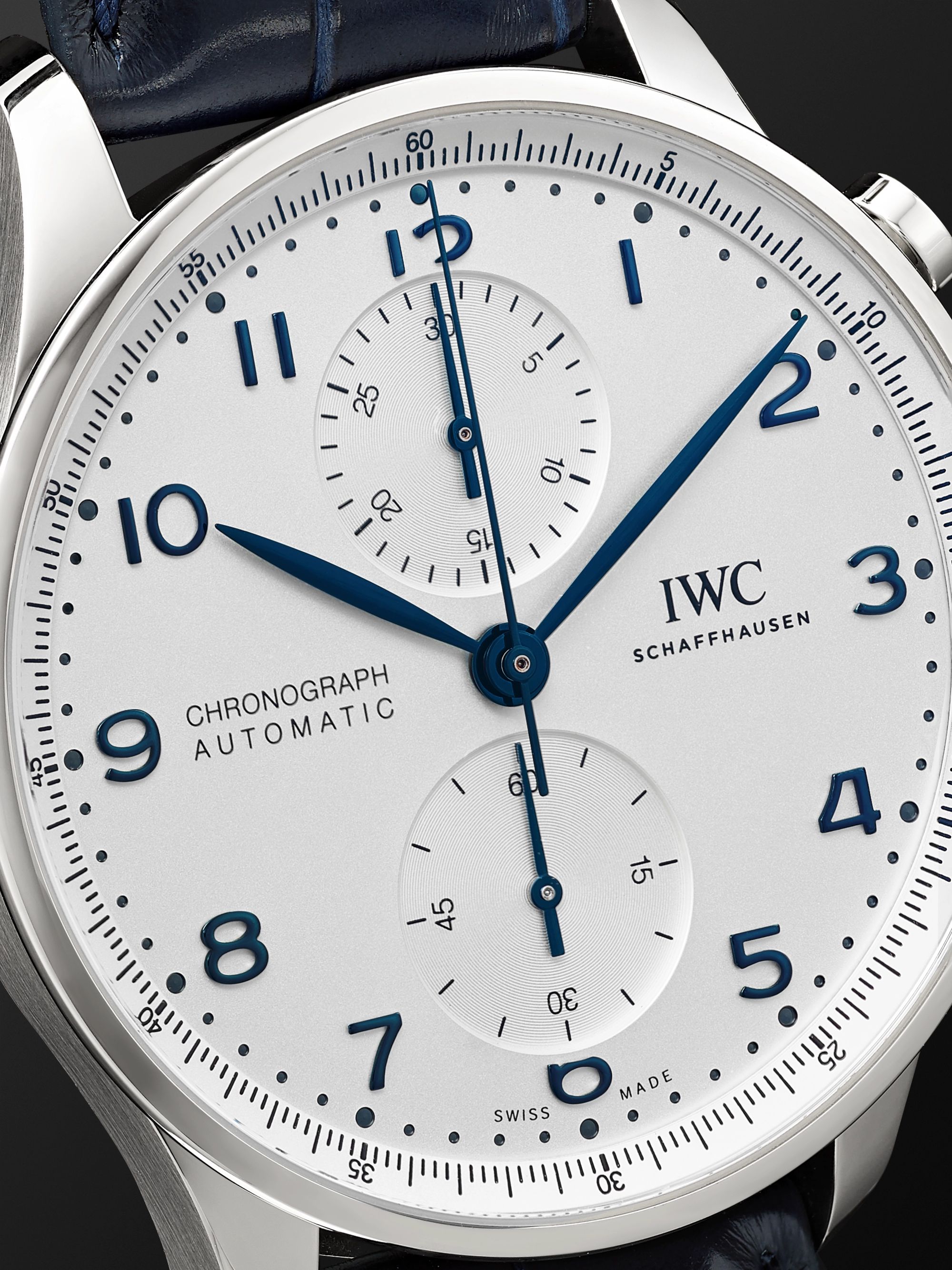 IWC SCHAFFHAUSEN Portugieser Automatic Chronograph 41mm Stainless Steel and Alligator Watch, Ref. No. IW371605