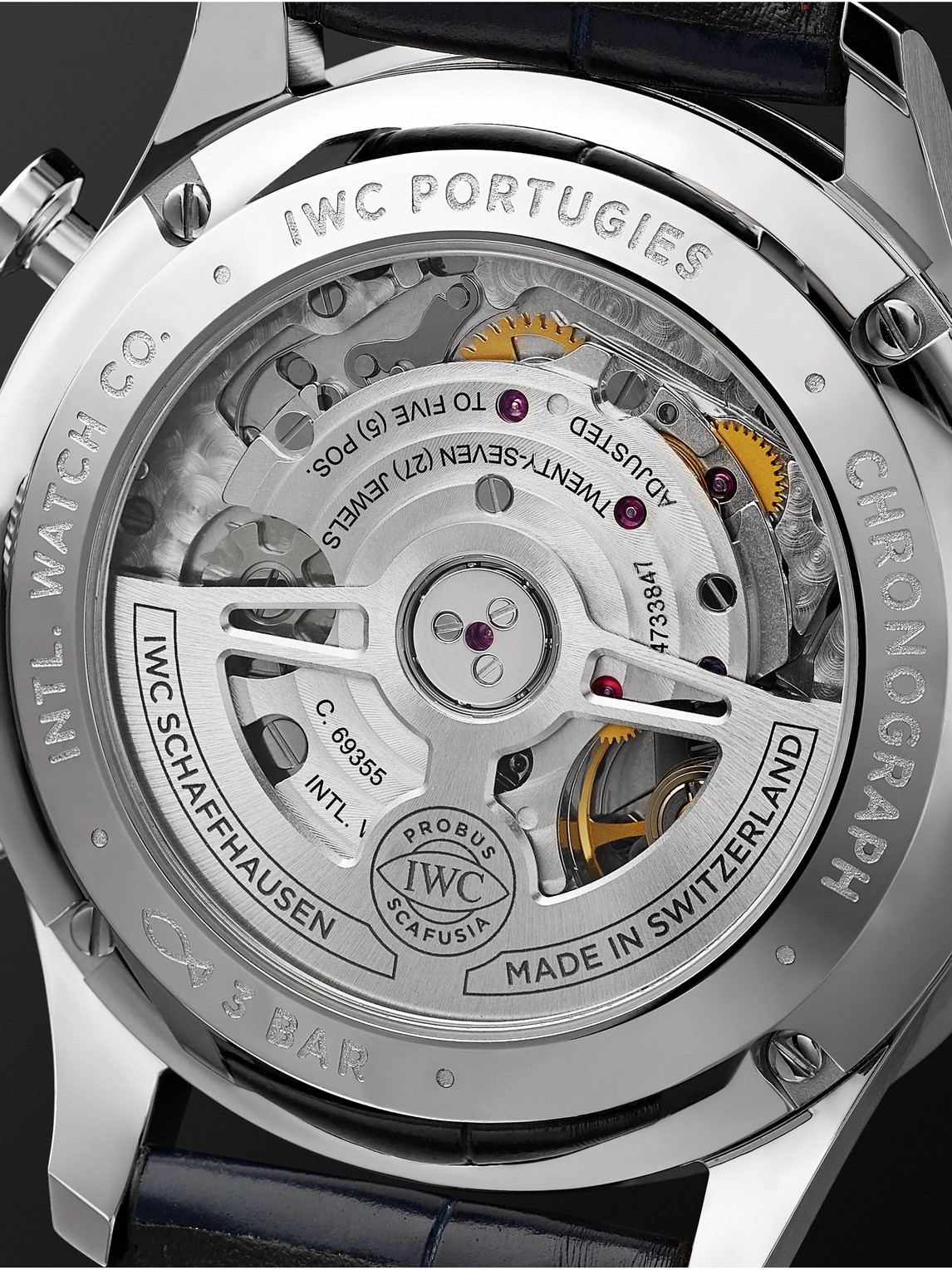  Iwc Schaffhausen - Portugieser Automatic Chronograph 41mm Stainless Steel And Alligator Watch, Ref. No. Iw371605 - Men - Silver 