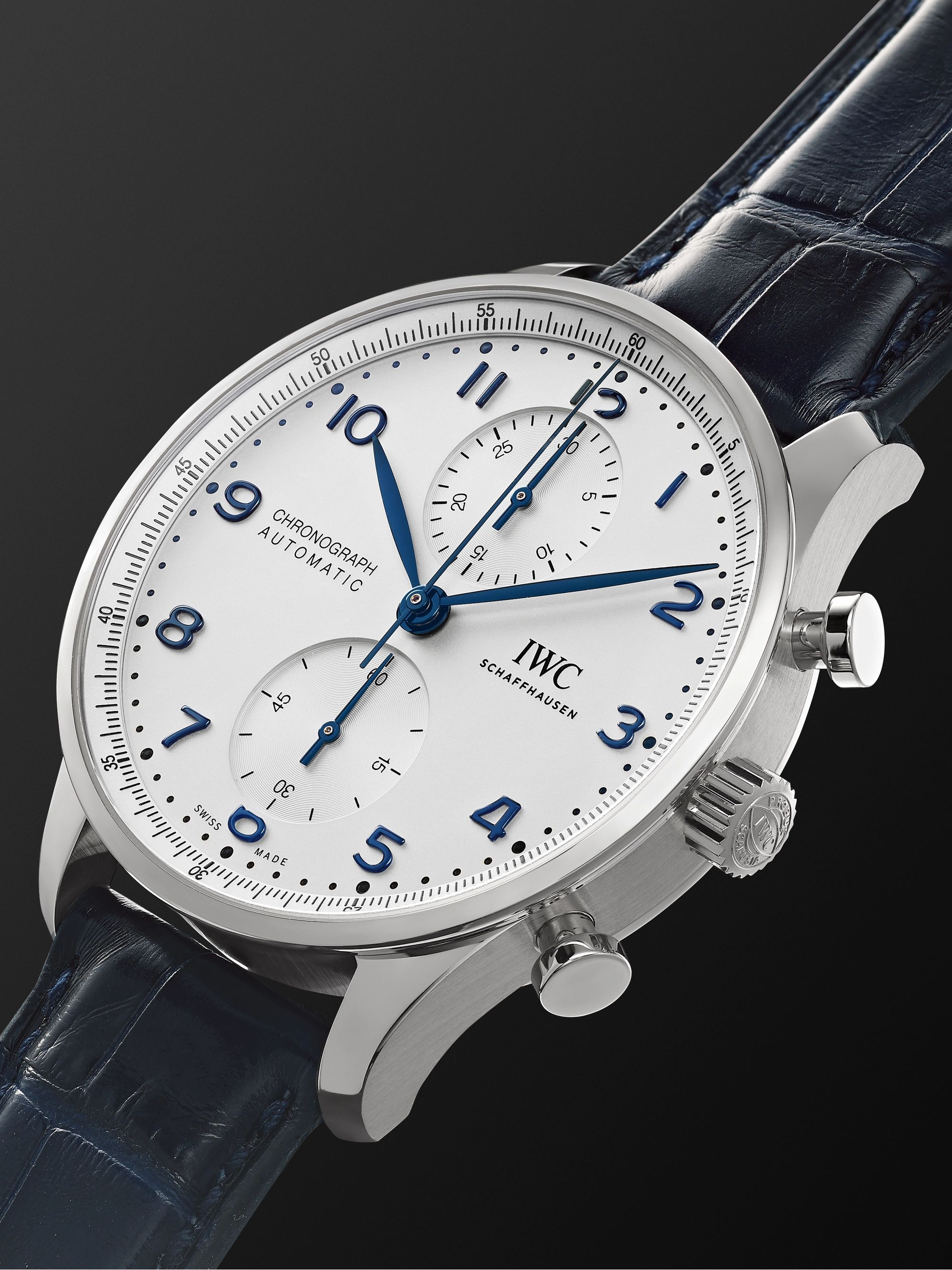 IWC SCHAFFHAUSEN Portugieser Automatic Chronograph 41mm Stainless Steel and Alligator Watch, Ref. No. IW371605