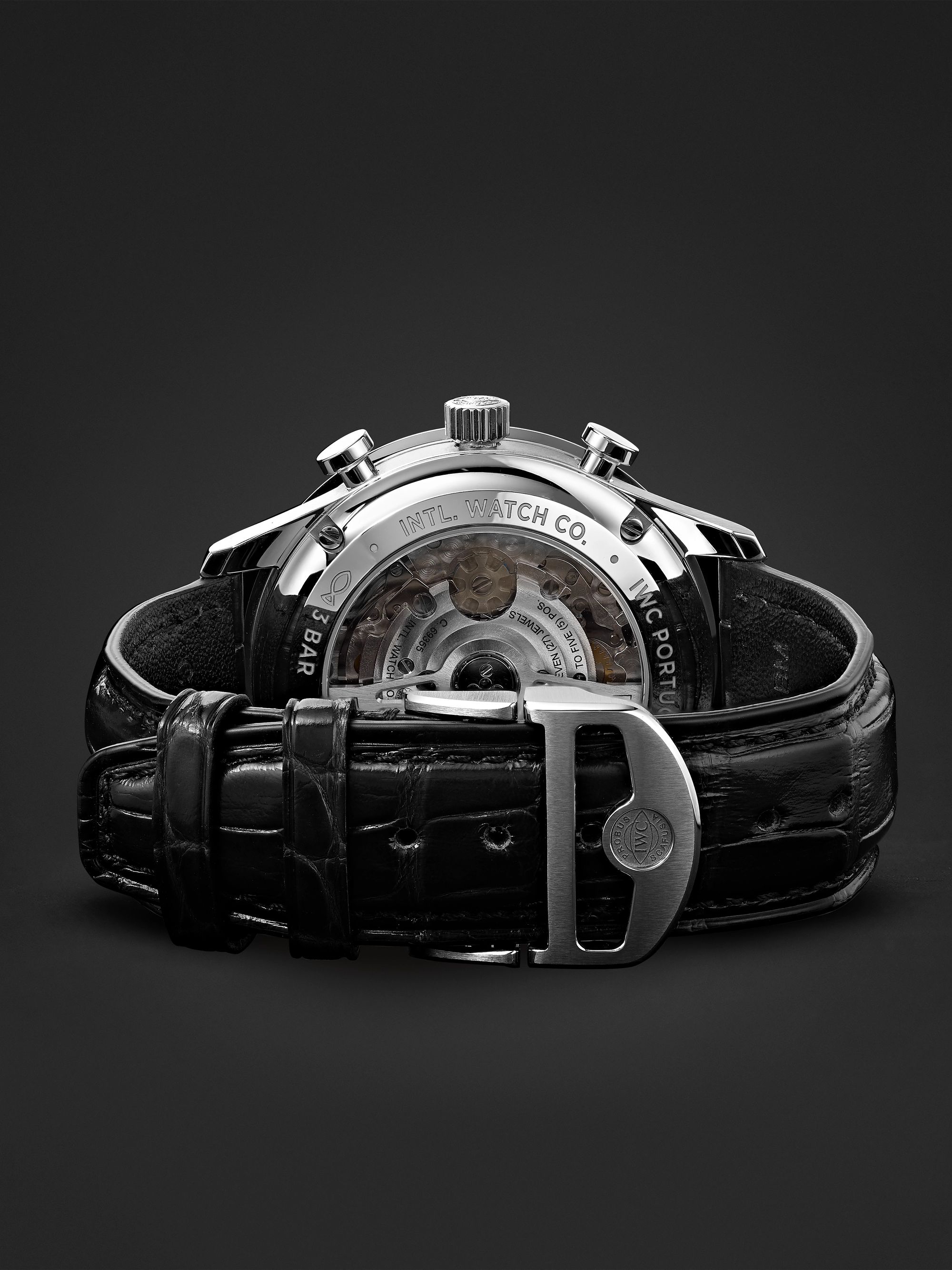 IWC SCHAFFHAUSEN Portugieser Automatic Chronograph 41mm Stainless Steel and Alligator Watch, Ref. No. IW371616