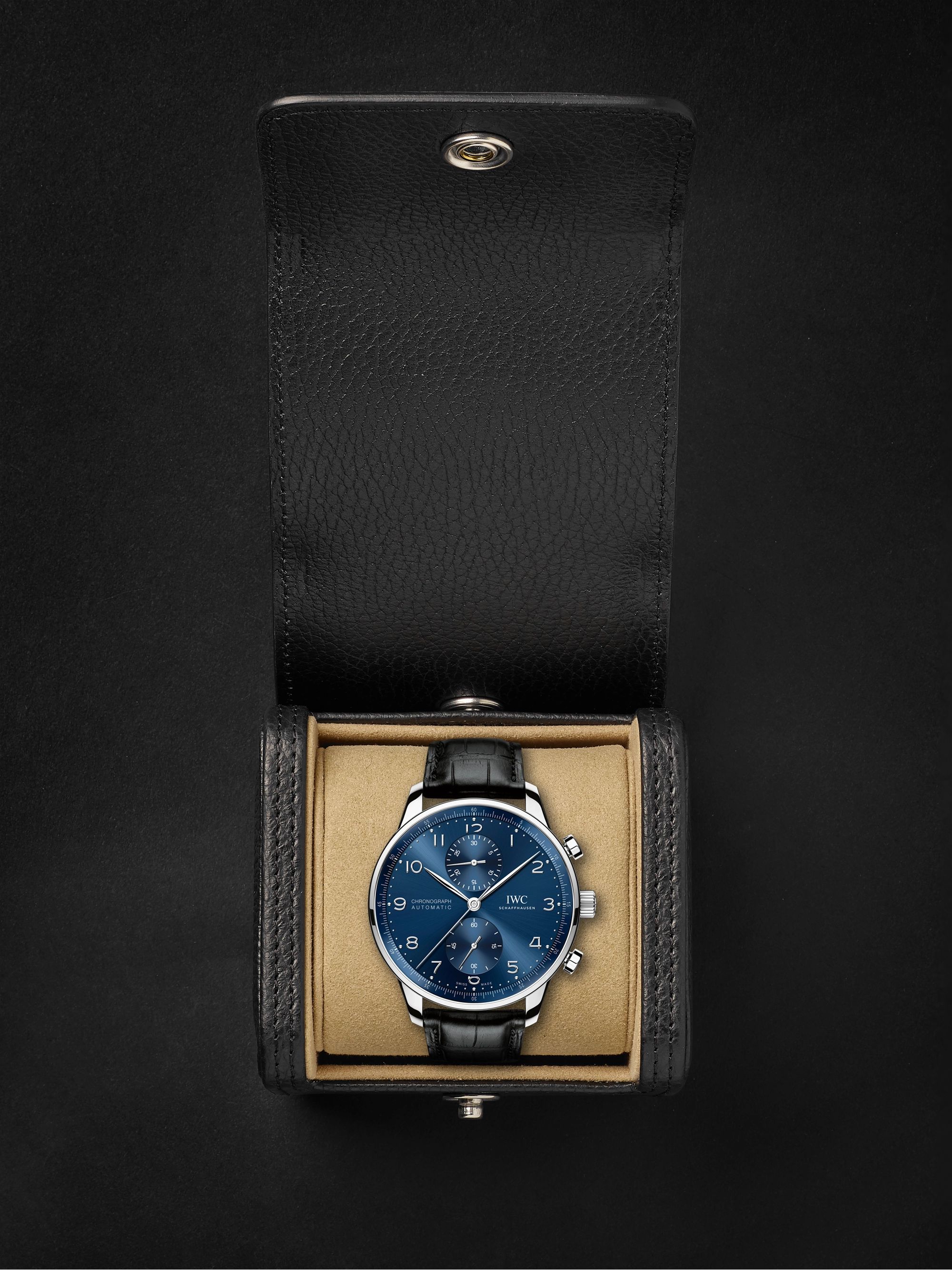 IWC SCHAFFHAUSEN Portugieser Automatic Chronograph 41mm Stainless Steel and Alligator Watch, Ref. No. IW371606