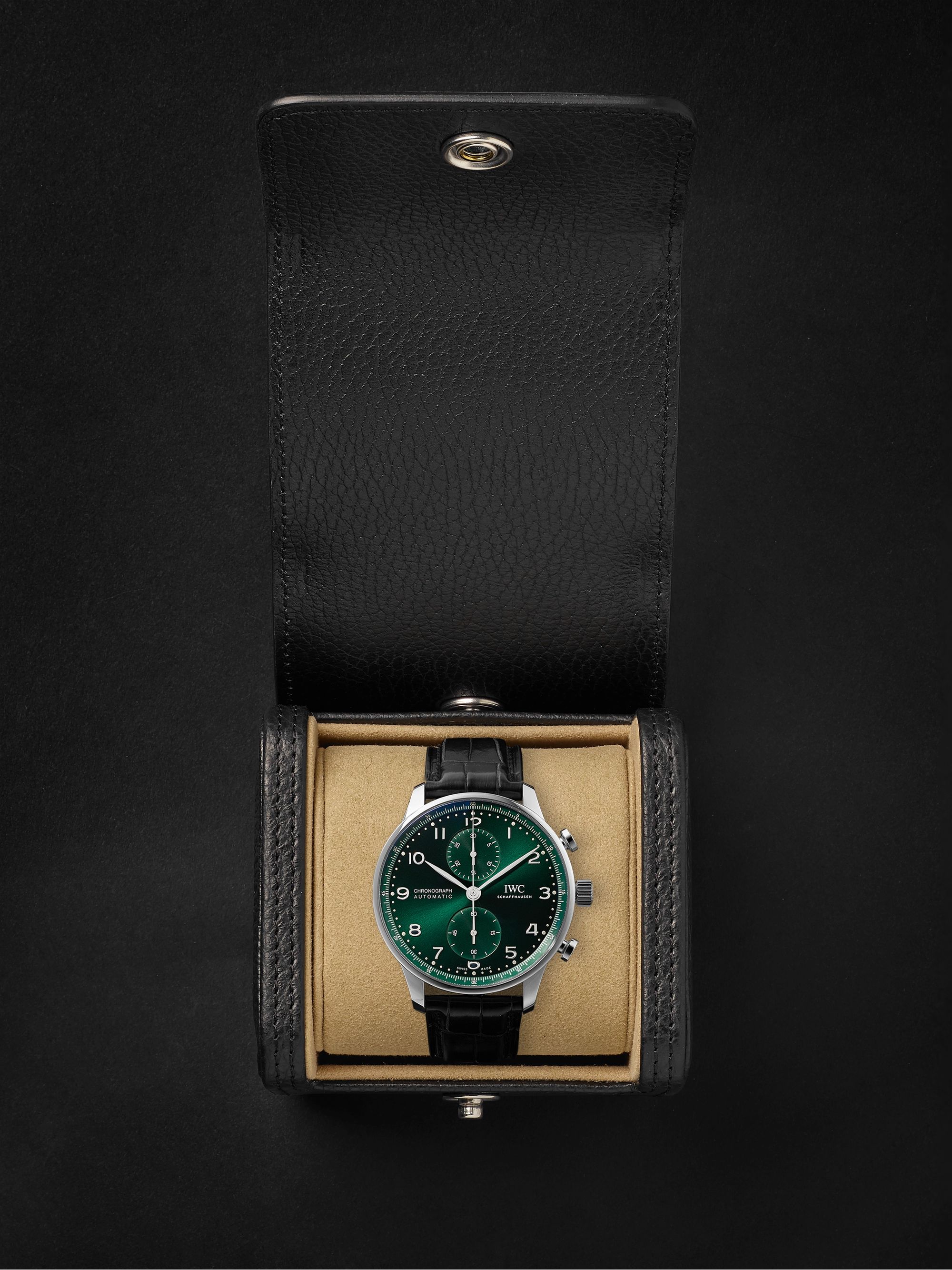 IWC SCHAFFHAUSEN Portugieser Automatic Chronograph 41mm Stainless Steel and Alligator Watch, Ref. No. IW371615