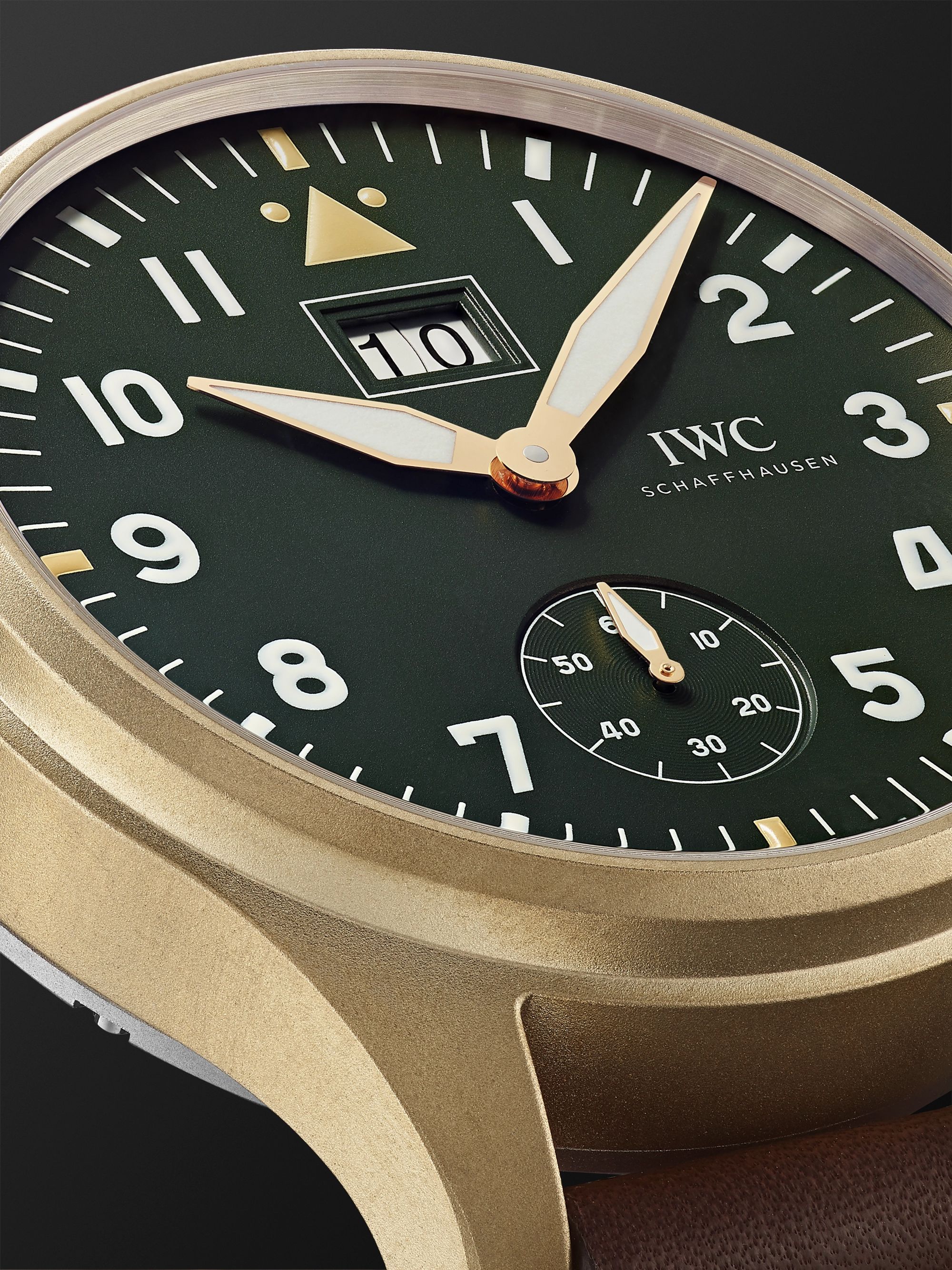 IWC SCHAFFHAUSEN Big Pilot's Big Date Spitfire ‘Mission Accomplished’ Limited Edition Hand-Wound 46.2mm Bronze and Leather Watch, Ref. No. IW510506