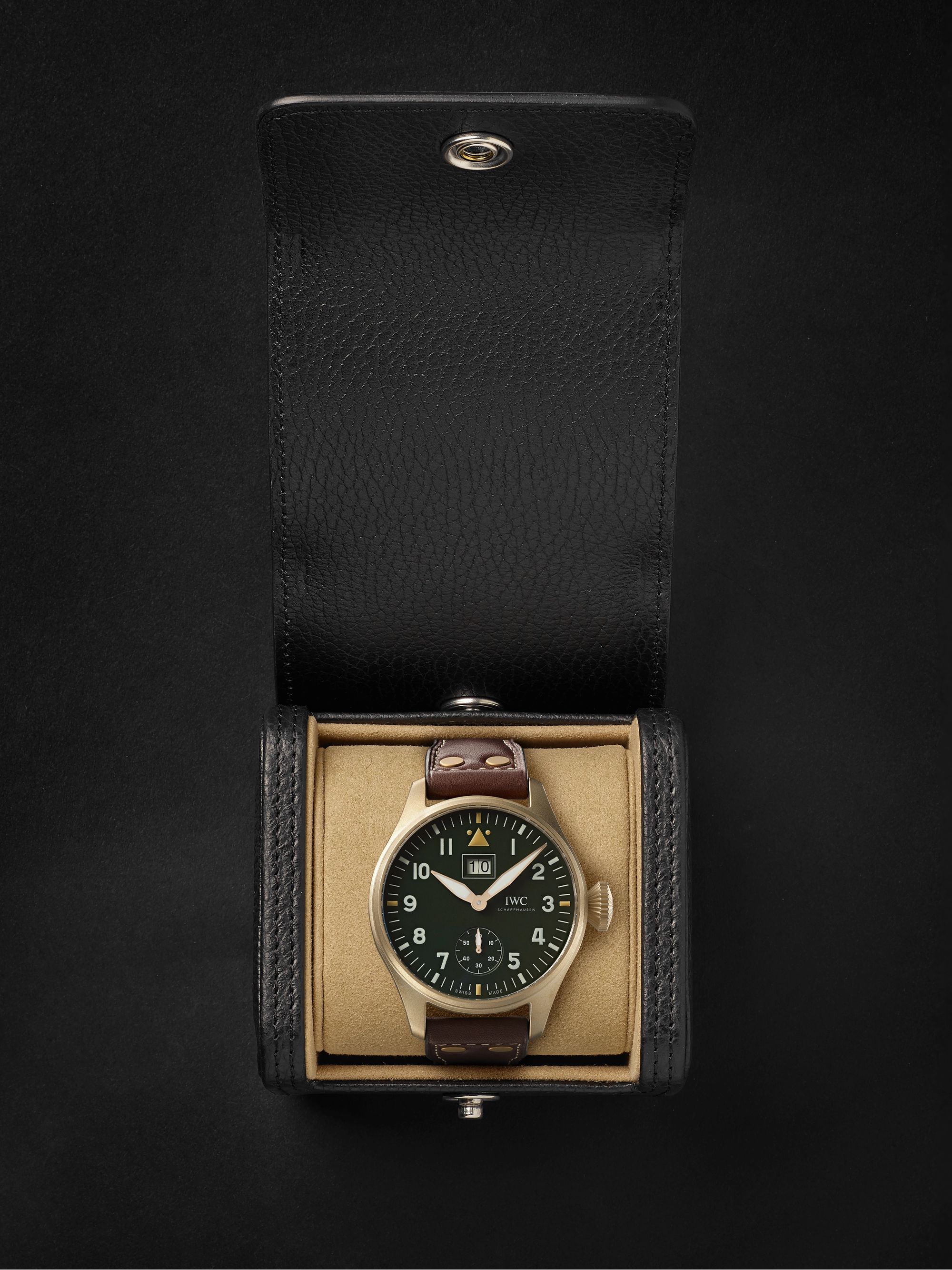 IWC SCHAFFHAUSEN Big Pilot's Big Date Spitfire ‘Mission Accomplished’ Limited Edition Hand-Wound 46.2mm Bronze and Leather Watch, Ref. No. IW510506