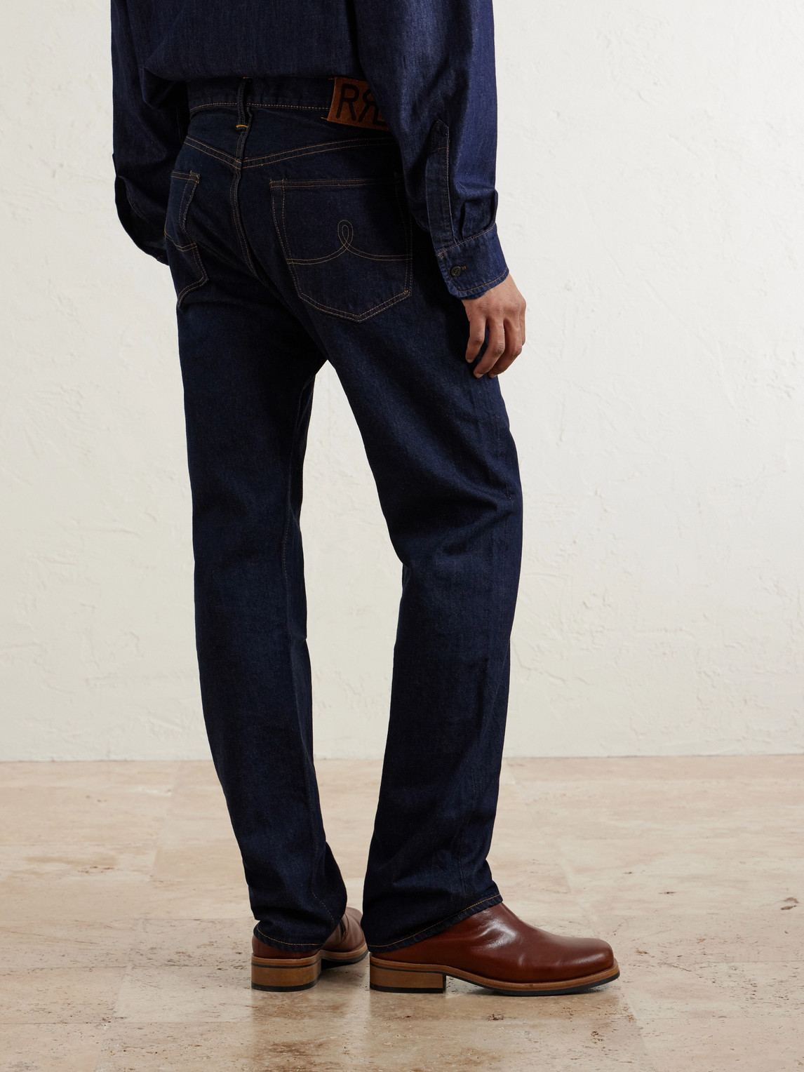 Straight-Leg Selvedge Denim Jeans