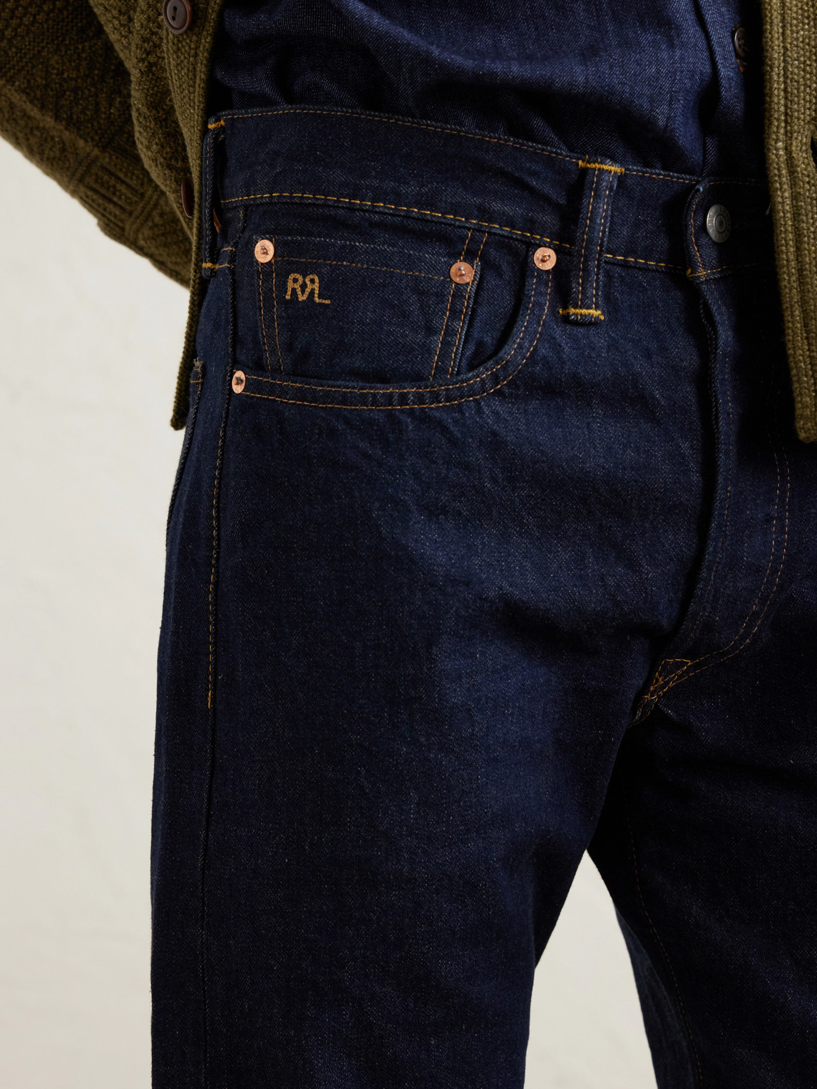 Straight-Leg Selvedge Denim Jeans