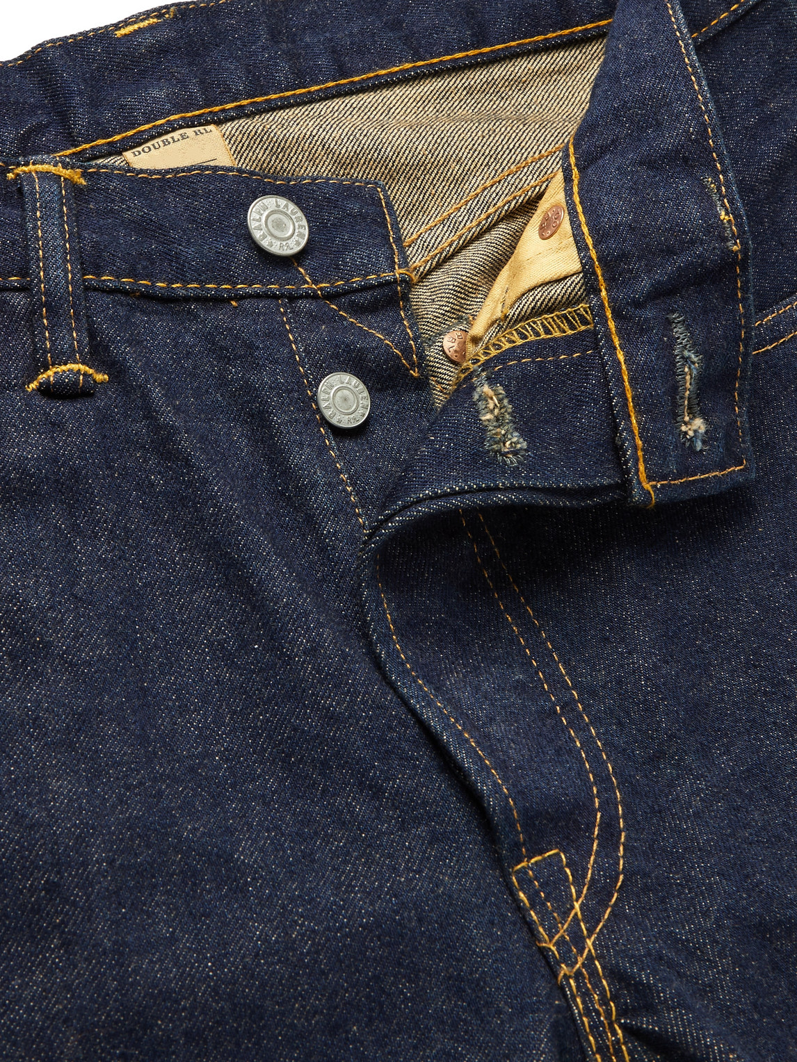 Straight-Leg Selvedge Denim Jeans