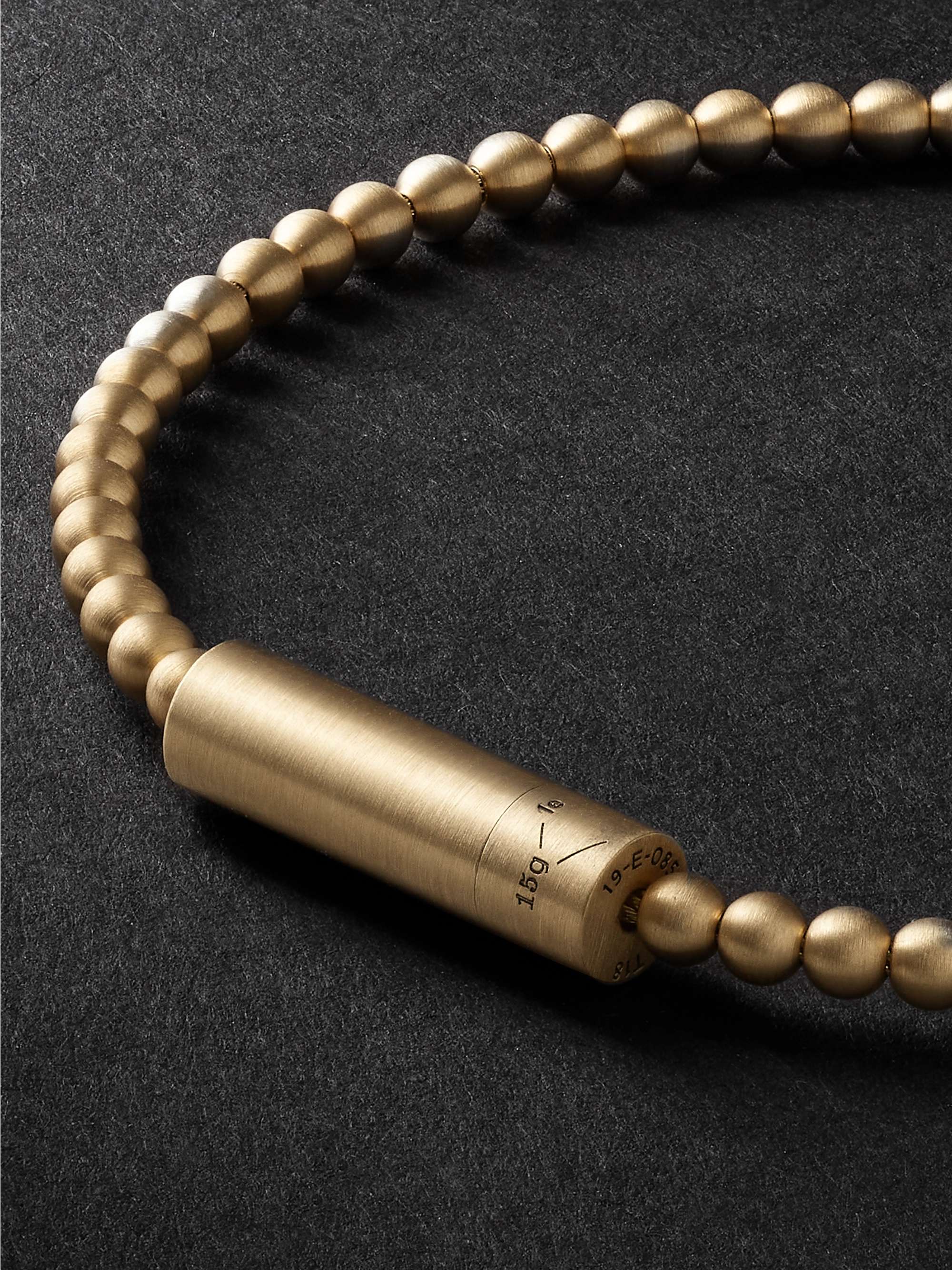 LE GRAMME Le 15 18-Karat Gold Beaded Bracelet
