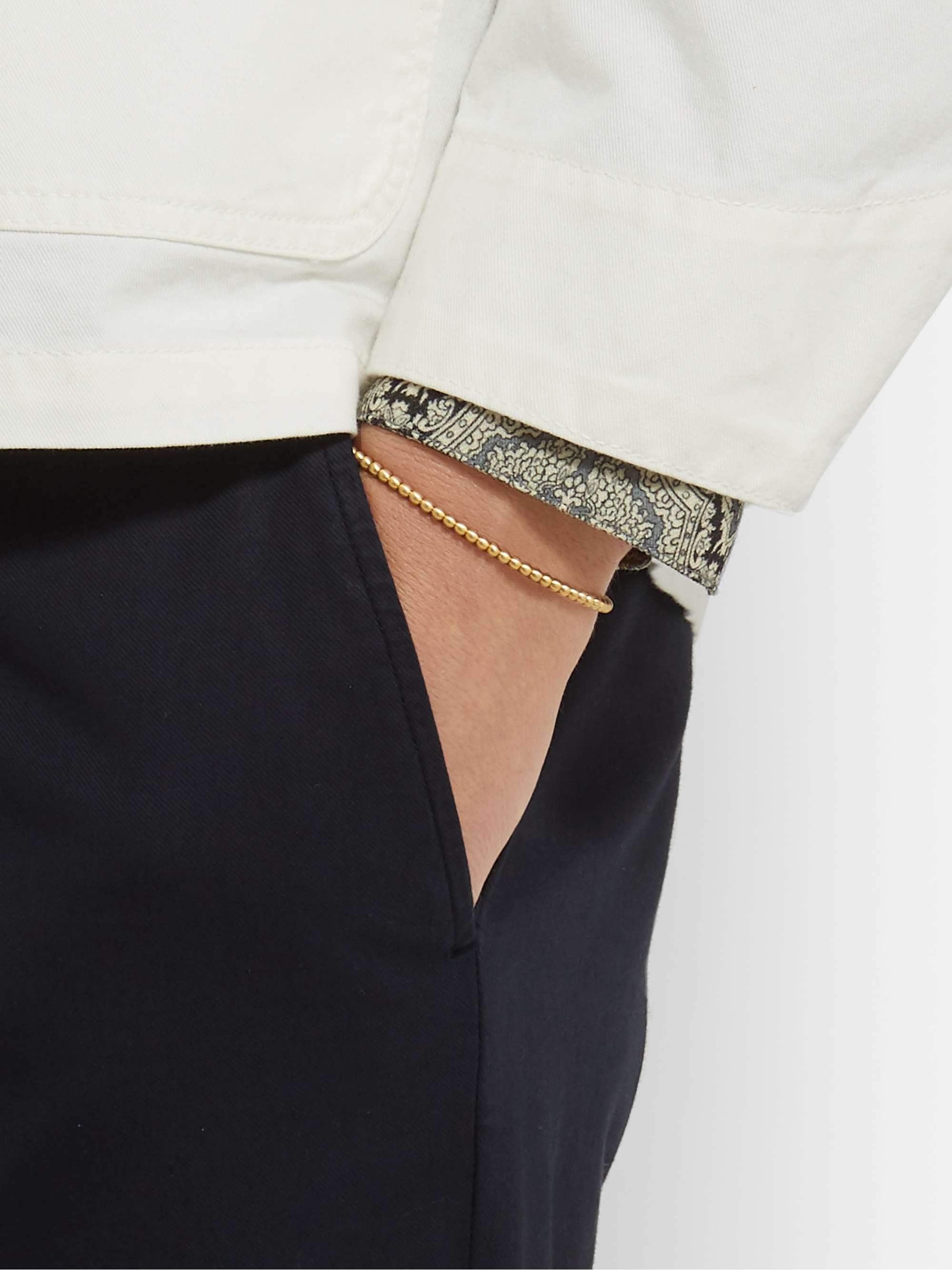 LE GRAMME Le 15 18-Karat Gold Beaded Bracelet