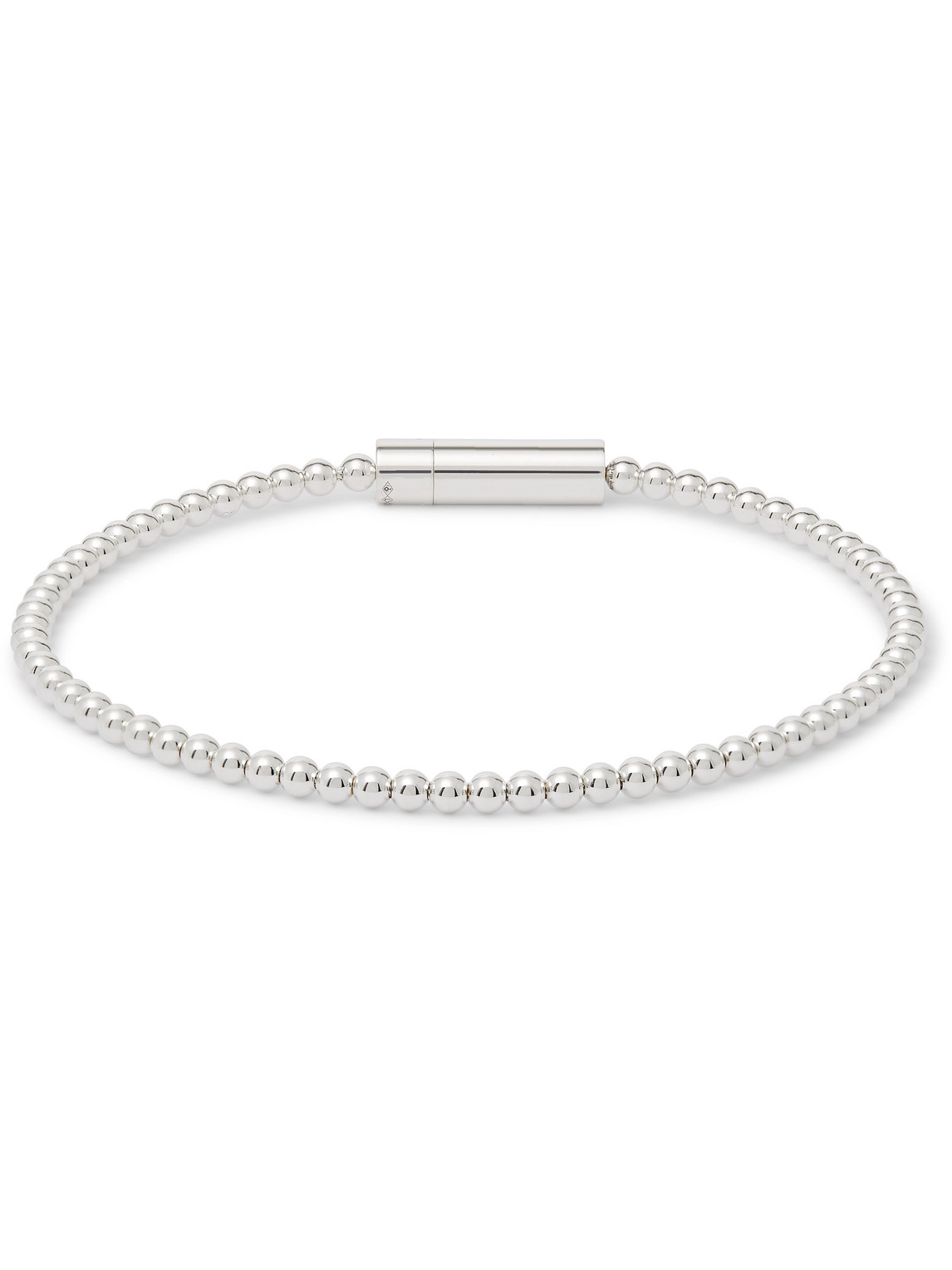 Le Gramme - Le 11 Sterling Silver Beaded Bracelet - Men - Silver - XL
