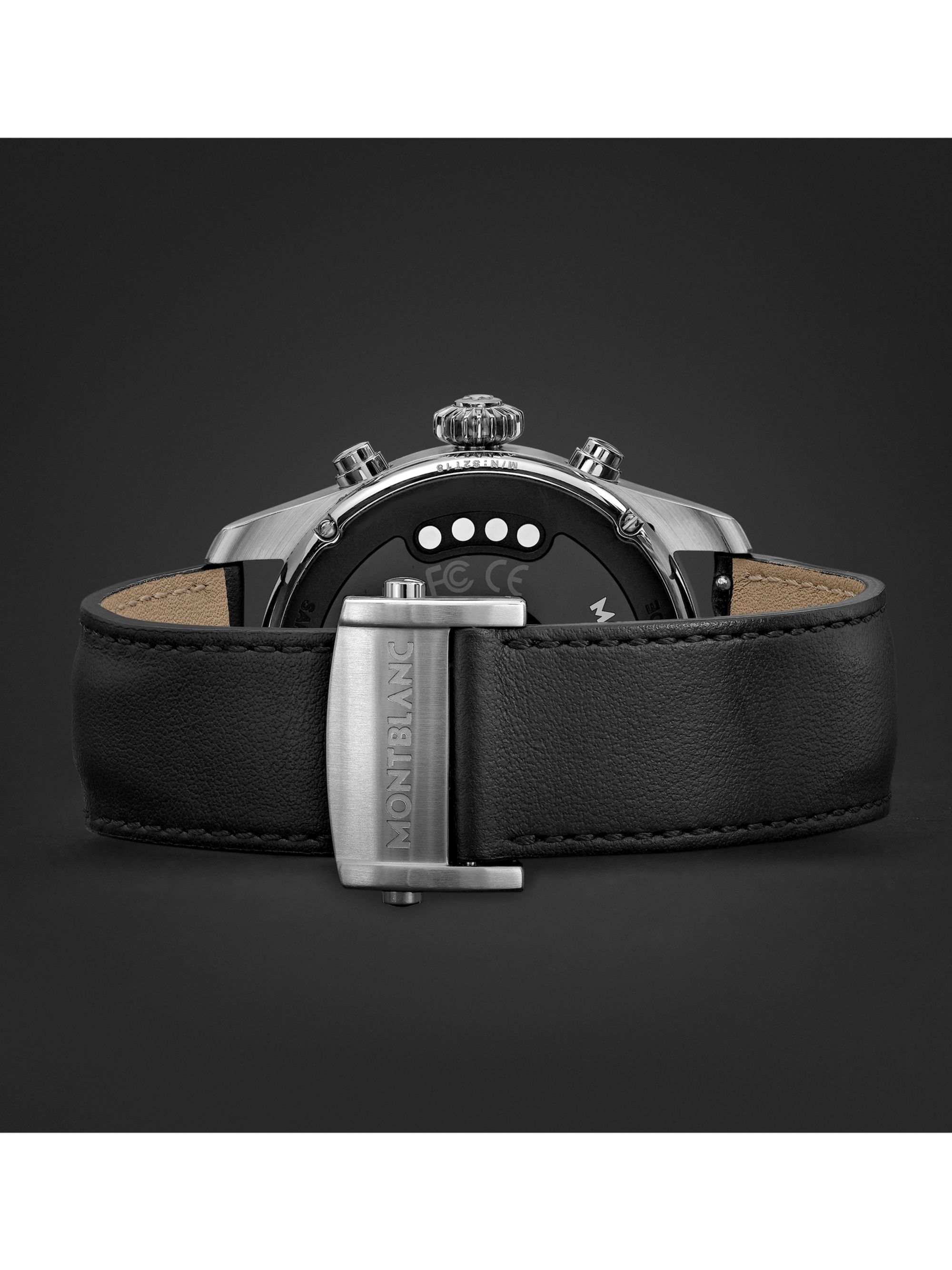 MONTBLANC Summit 2 42mm Stainless Steel and Leather Smart Watch, Ref. No. 119439