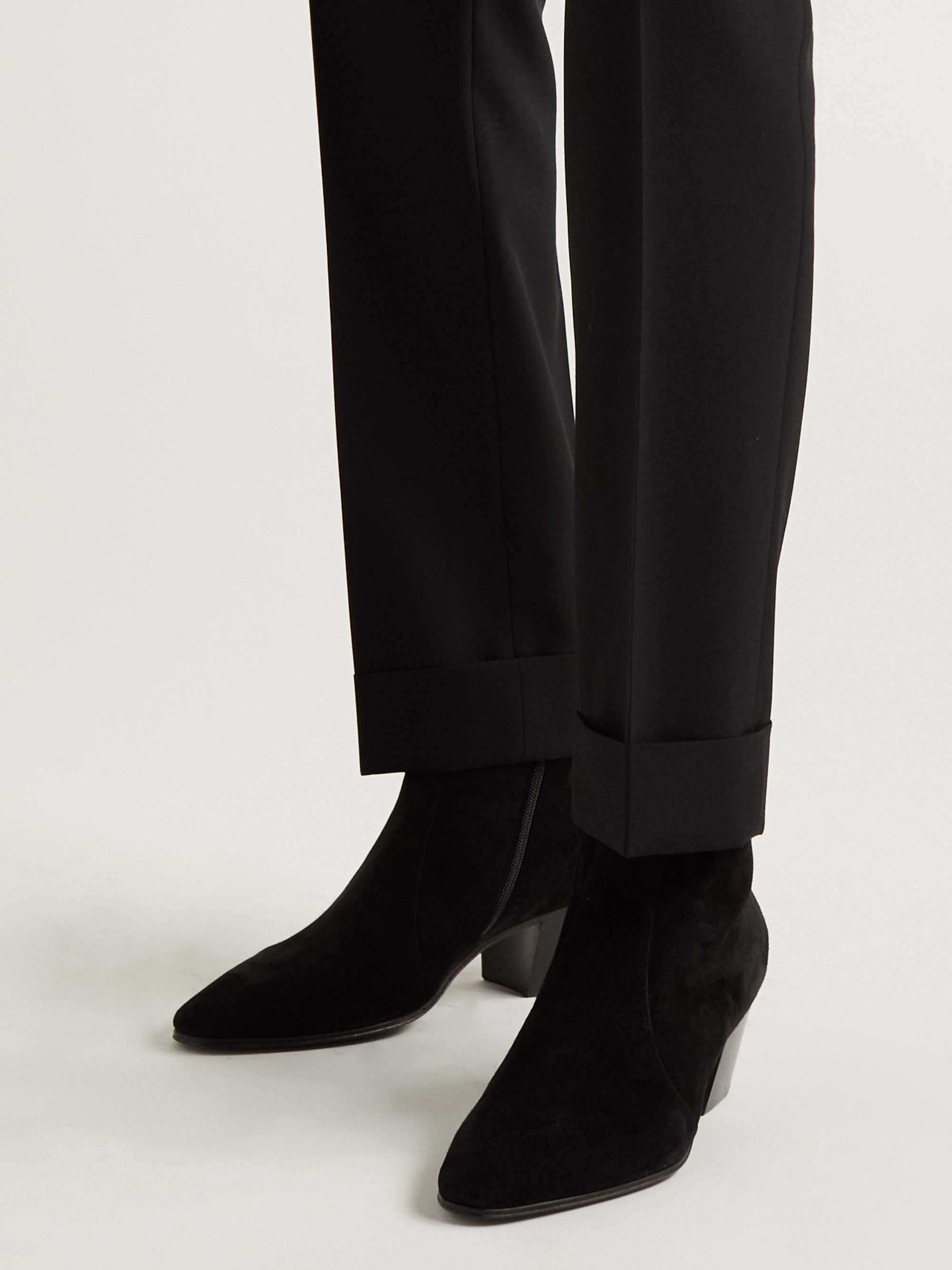 SAINT LAURENT Vassili 60 Leather Boots
