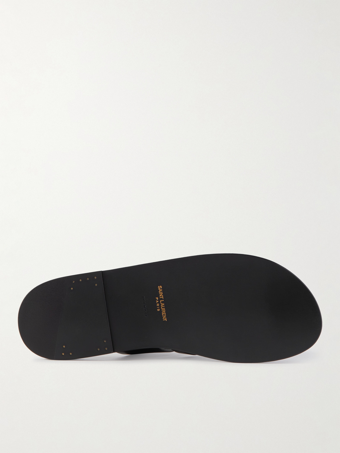 Shop Saint Laurent Culver Leather Sandals In Black