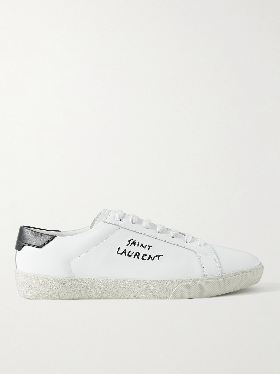 Saint Laurent SL/06 Court Classic Logo-Embroidered Leather Sneakers - Men