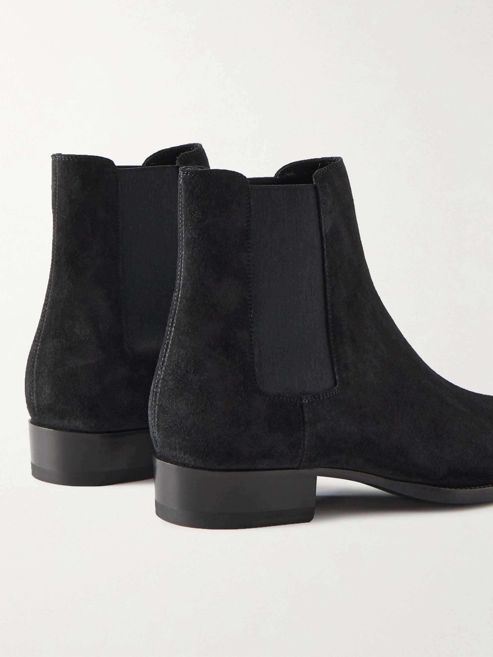 SAINT LAURENT Wyatt Suede Chelsea Boots