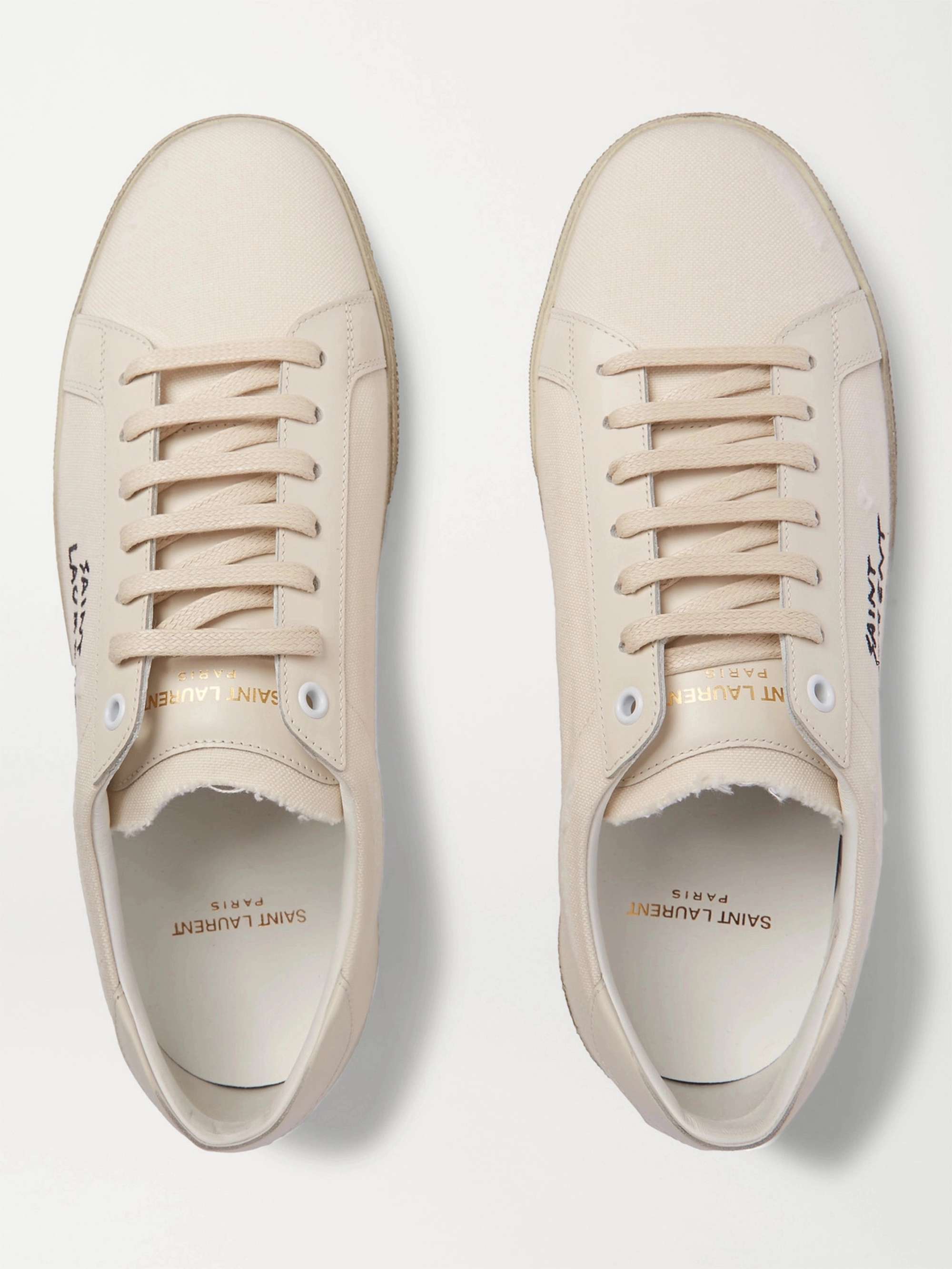 court classic sl/06 embroidered sneakers in canvas and leather