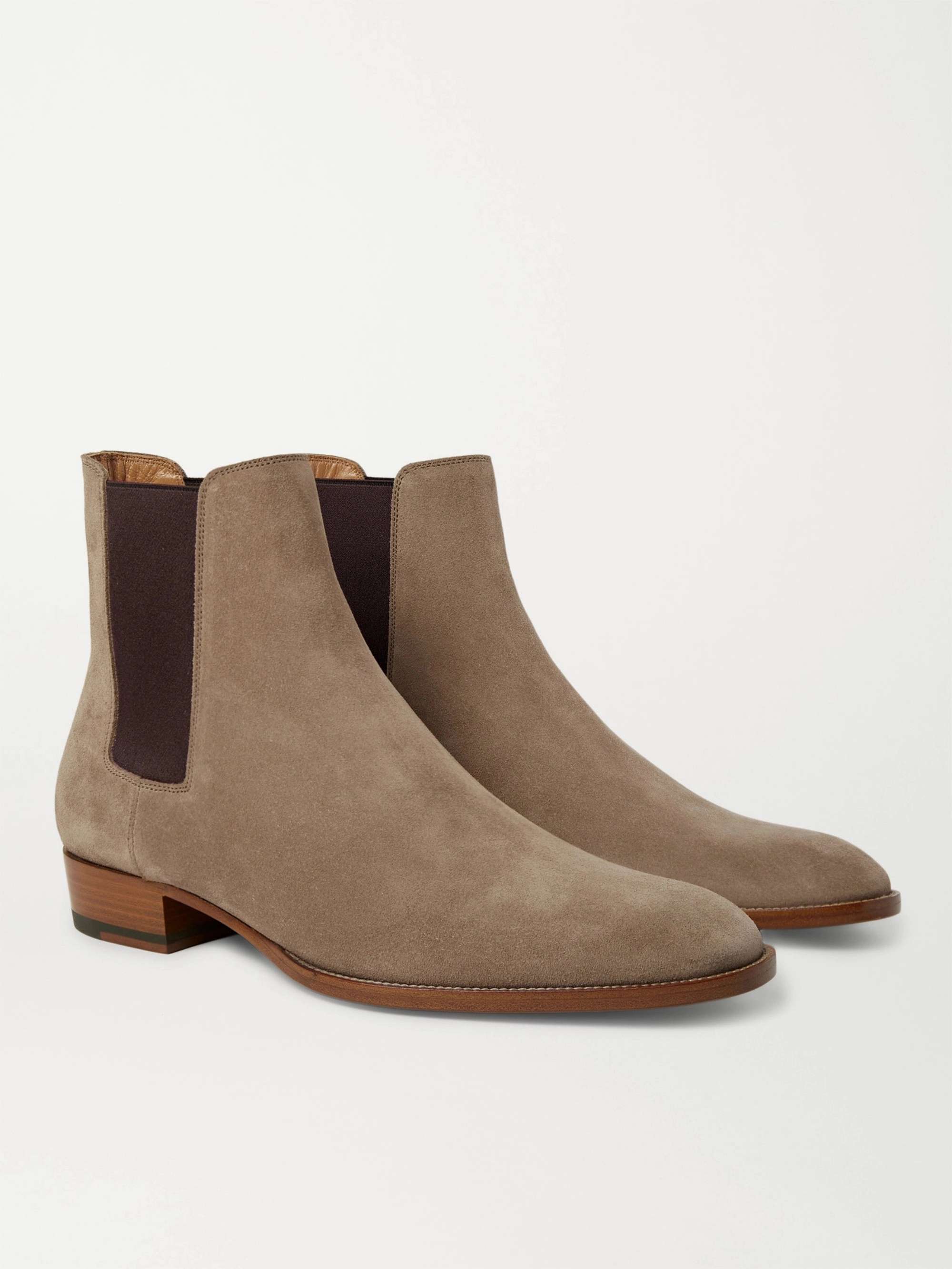 kandidatskole gårdsplads Villig SAINT LAURENT Wyatt 30 Suede Chelsea Boots | MR PORTER