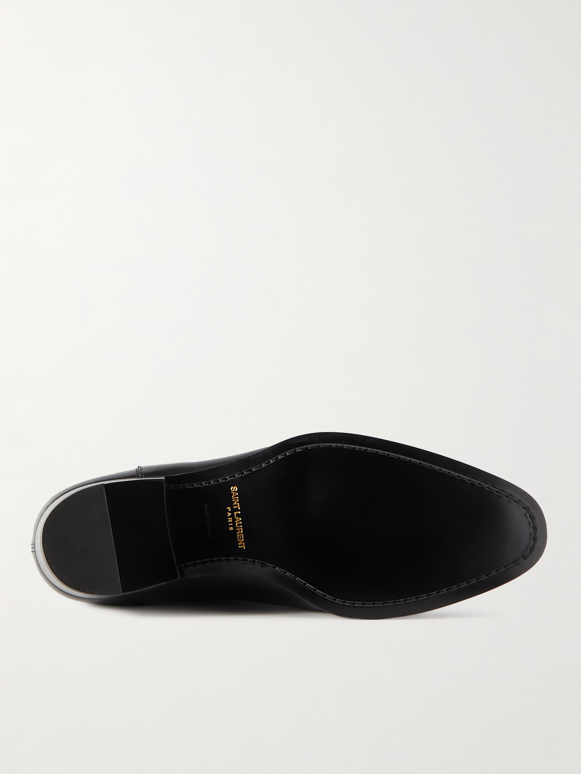 Saint Laurent Leather Wyatt Chelsea Boots In Black