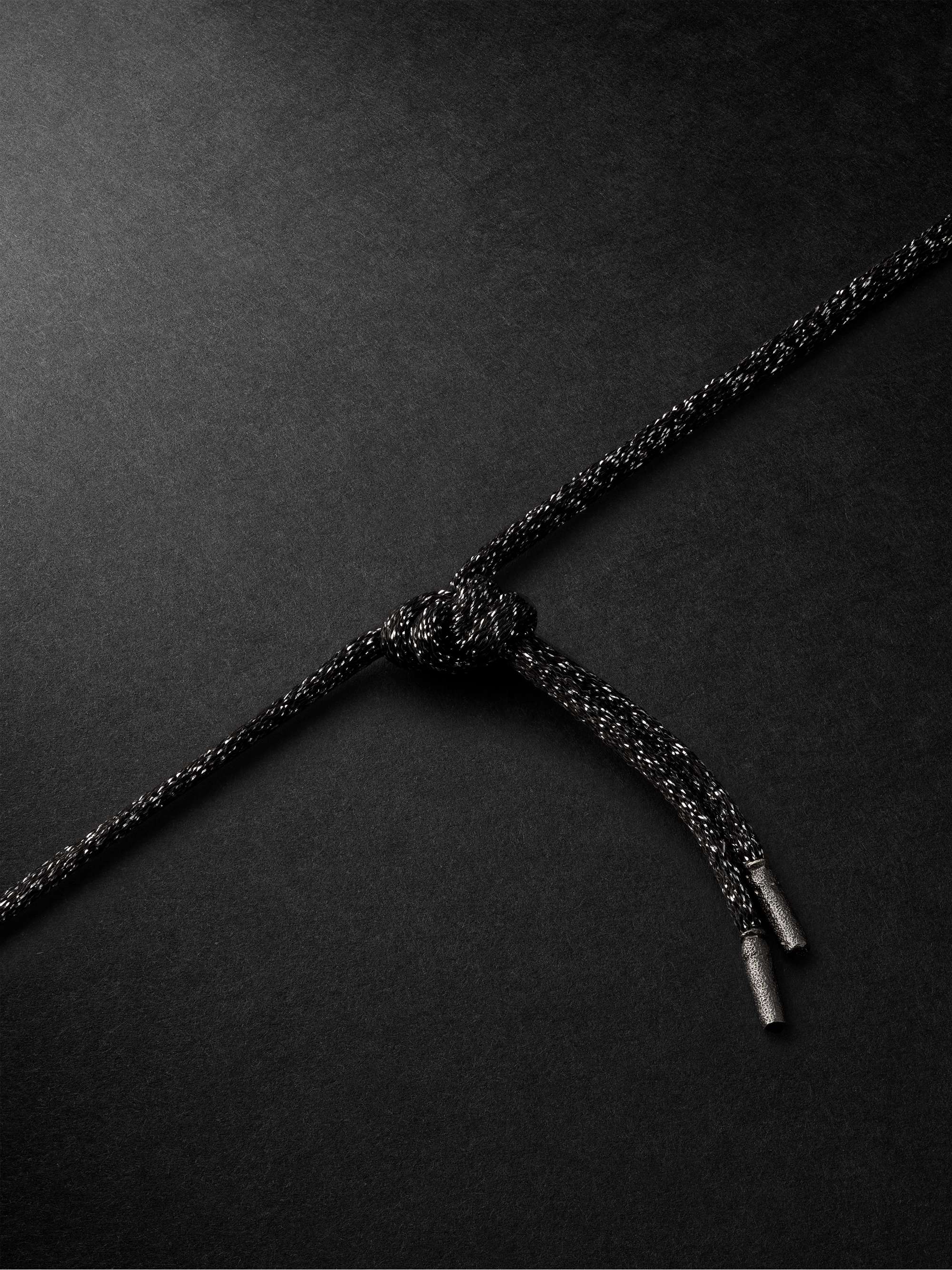 CAROLINA BUCCI Small Key Blackened Gold and Lurex Necklace