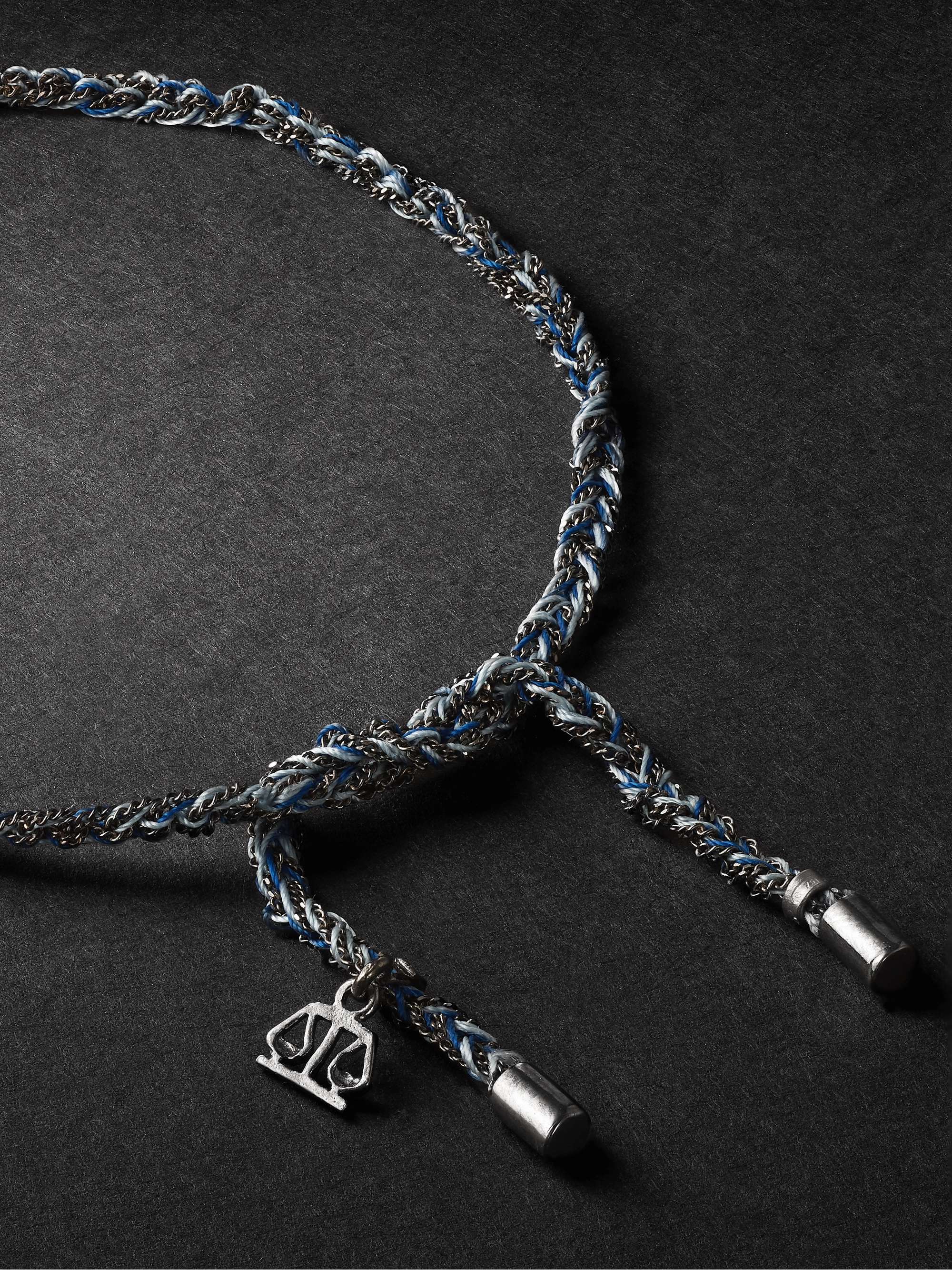 CAROLINA BUCCI Lucky Secret Blackened Gold and Silk Bracelet