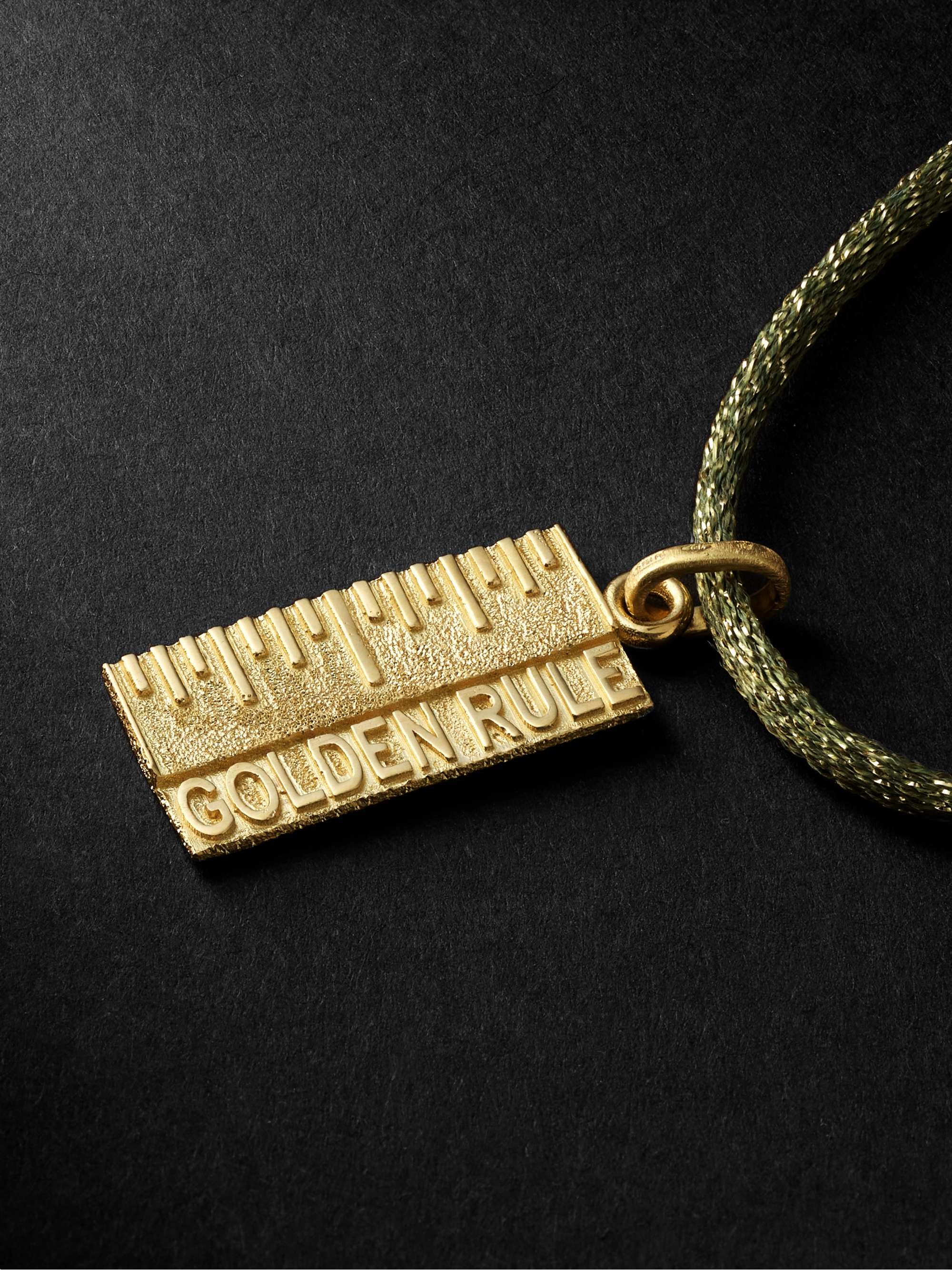 CAROLINA BUCCI Golden Rule Gold and Lurex Necklace