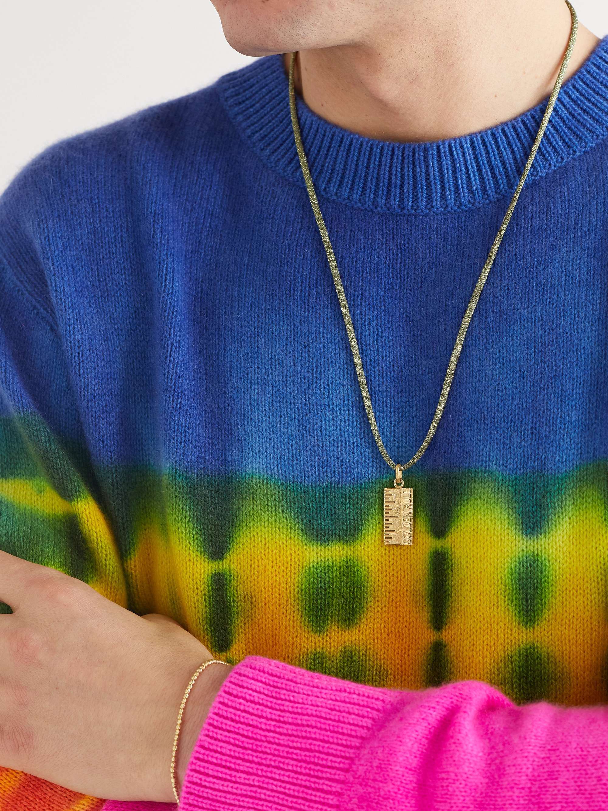 CAROLINA BUCCI Golden Rule Gold and Lurex Necklace
