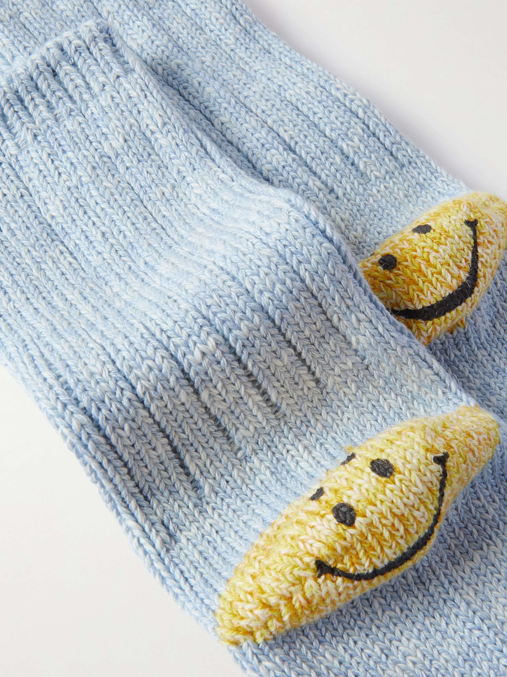KAPITAL Intarsia Cotton-Blend Socks