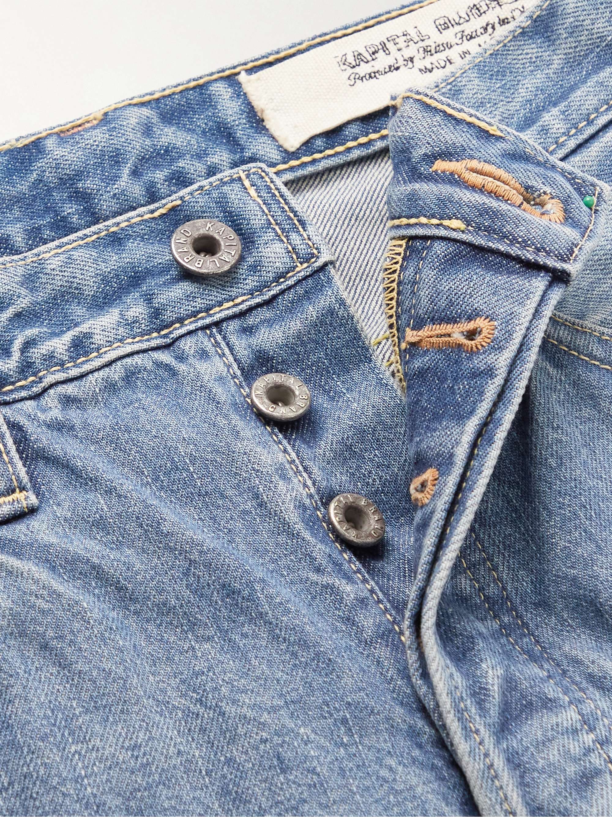 KAPITAL Straight-Leg Embellished Jeans