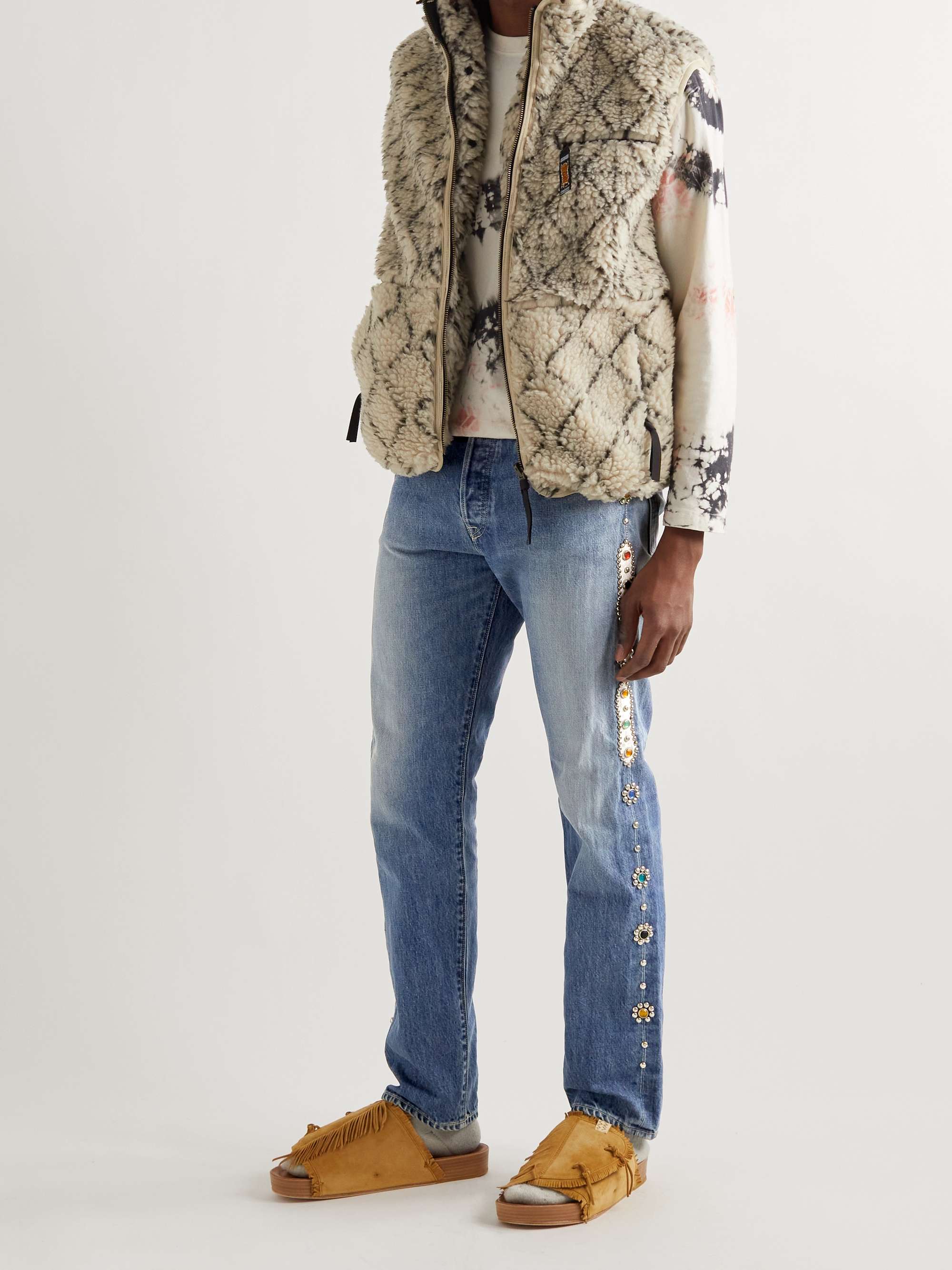 KAPITAL Straight-Leg Embellished Jeans