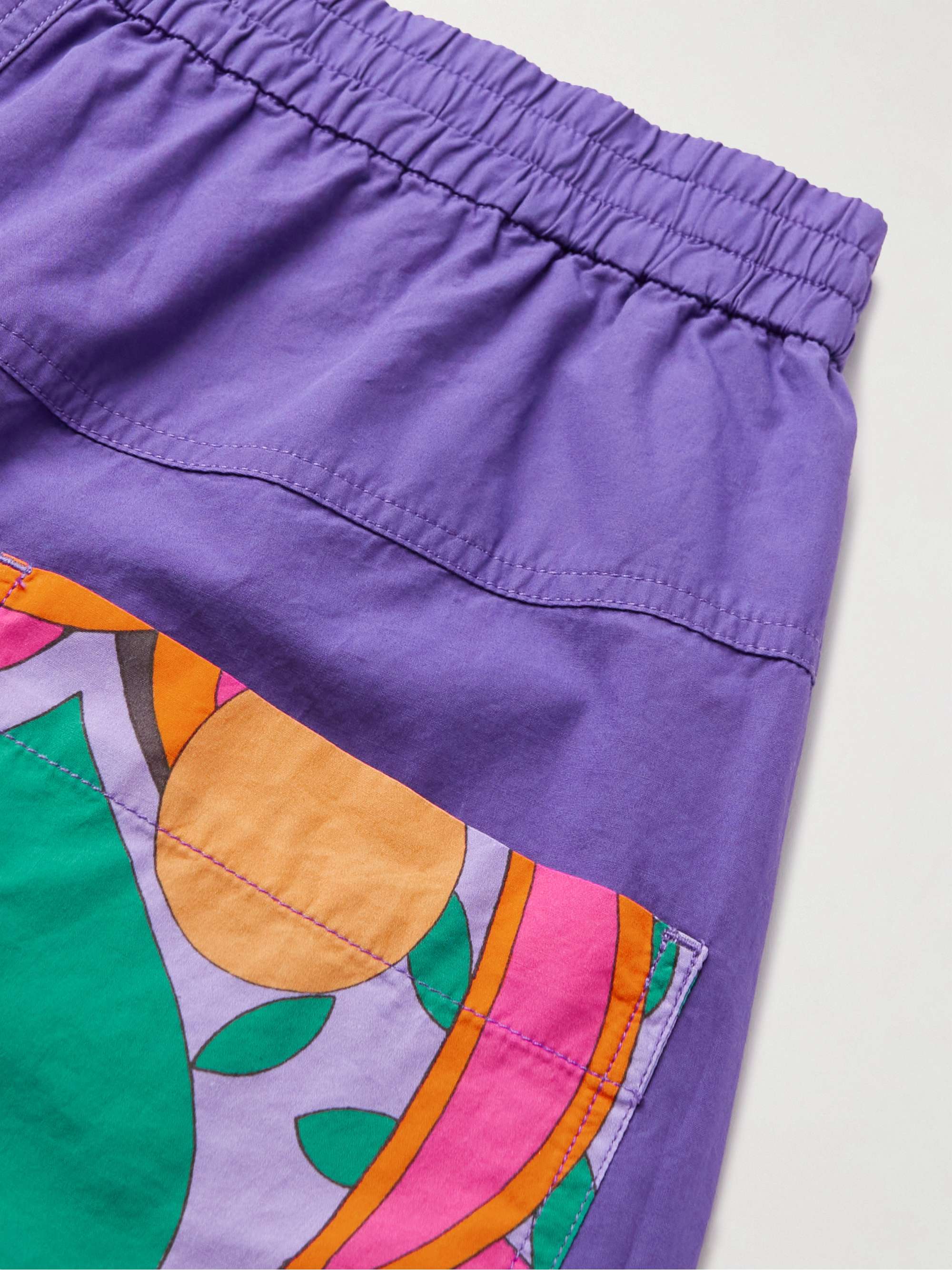 ISABEL MARANT Laverno Wide-Leg Printed Cotton Shorts