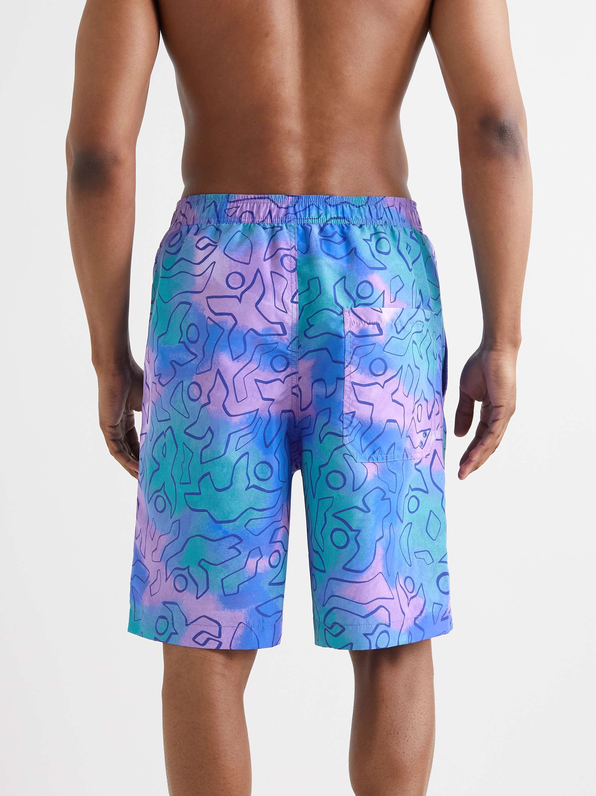 ISABEL MARANT Heloa Wide-Leg Long-Length Printed Swim Shorts