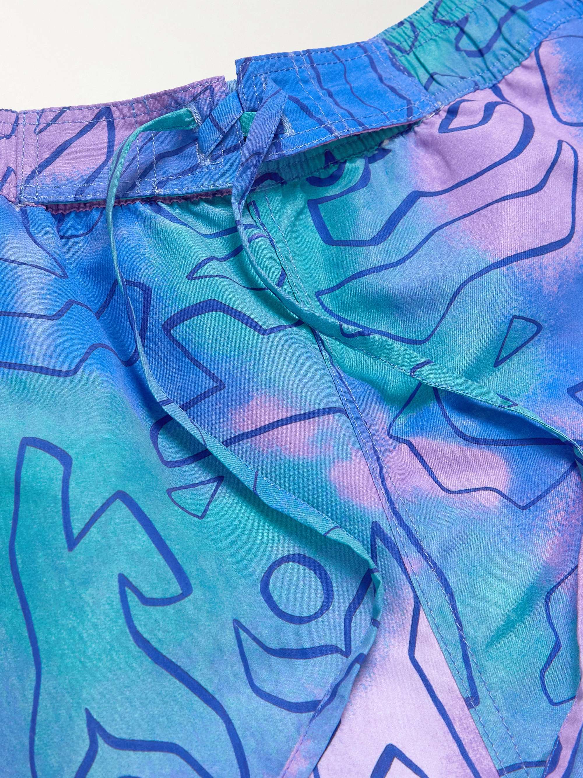 ISABEL MARANT Heloa Wide-Leg Long-Length Printed Swim Shorts