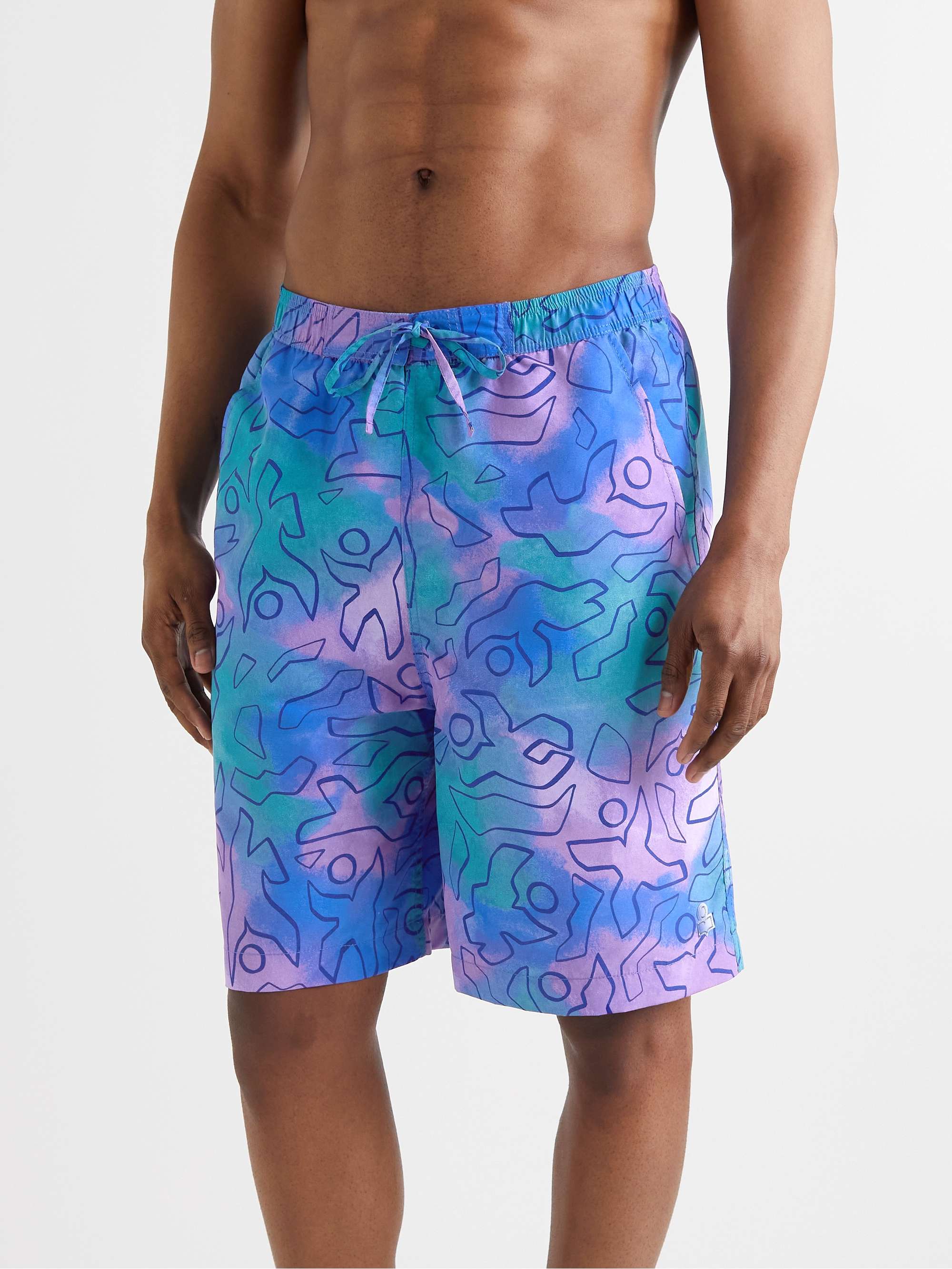 ISABEL MARANT Heloa Wide-Leg Long-Length Printed Swim Shorts