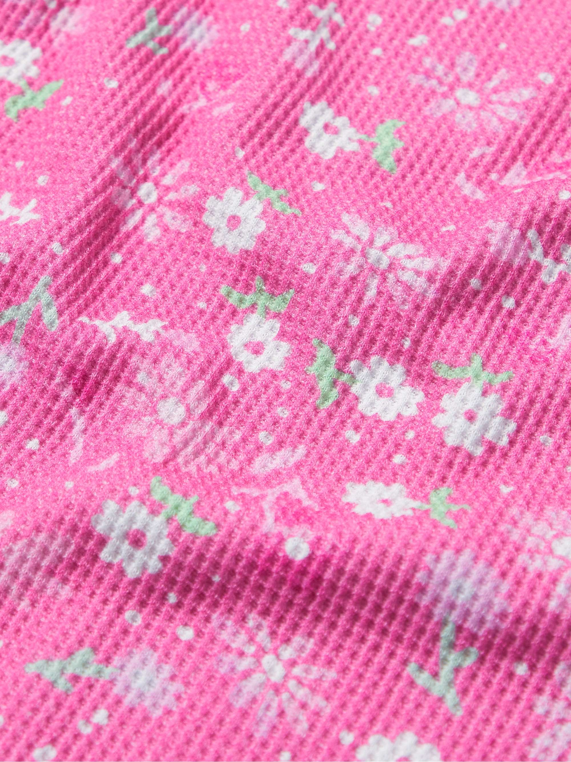 ERL KIDS Logo-Print Waffle-Knit Cotton T-Shirt