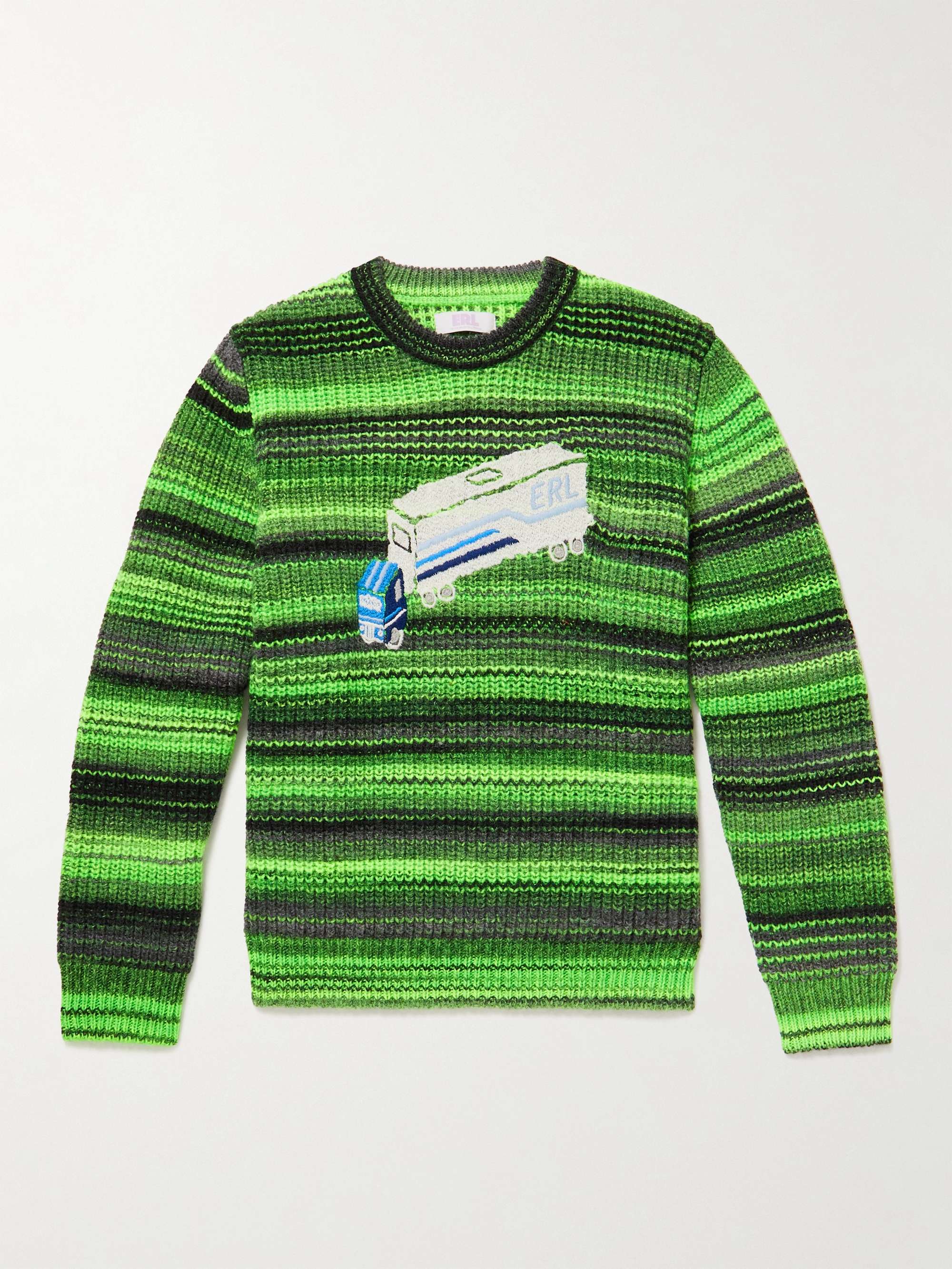 Striped wool sales blend sweater