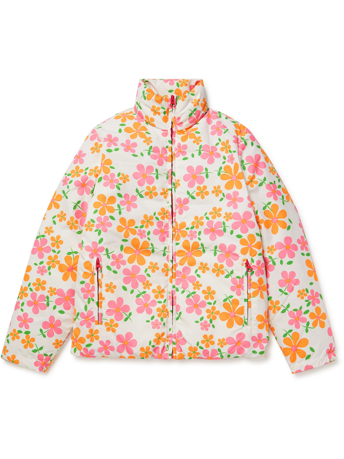 Floral-Print Shell Down Jacket