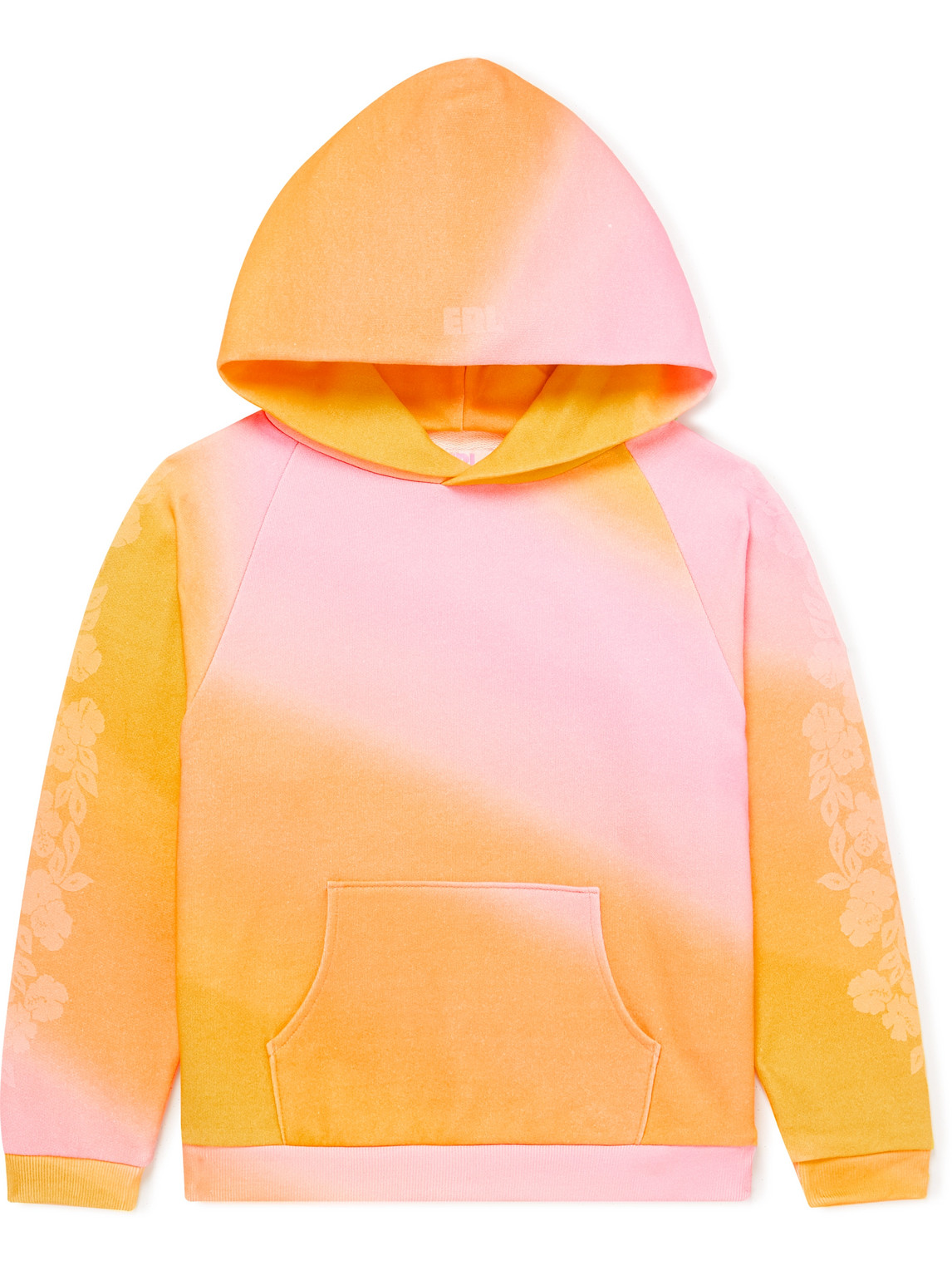 Ombré Printed Cotton-Blend Jersey Hoodie