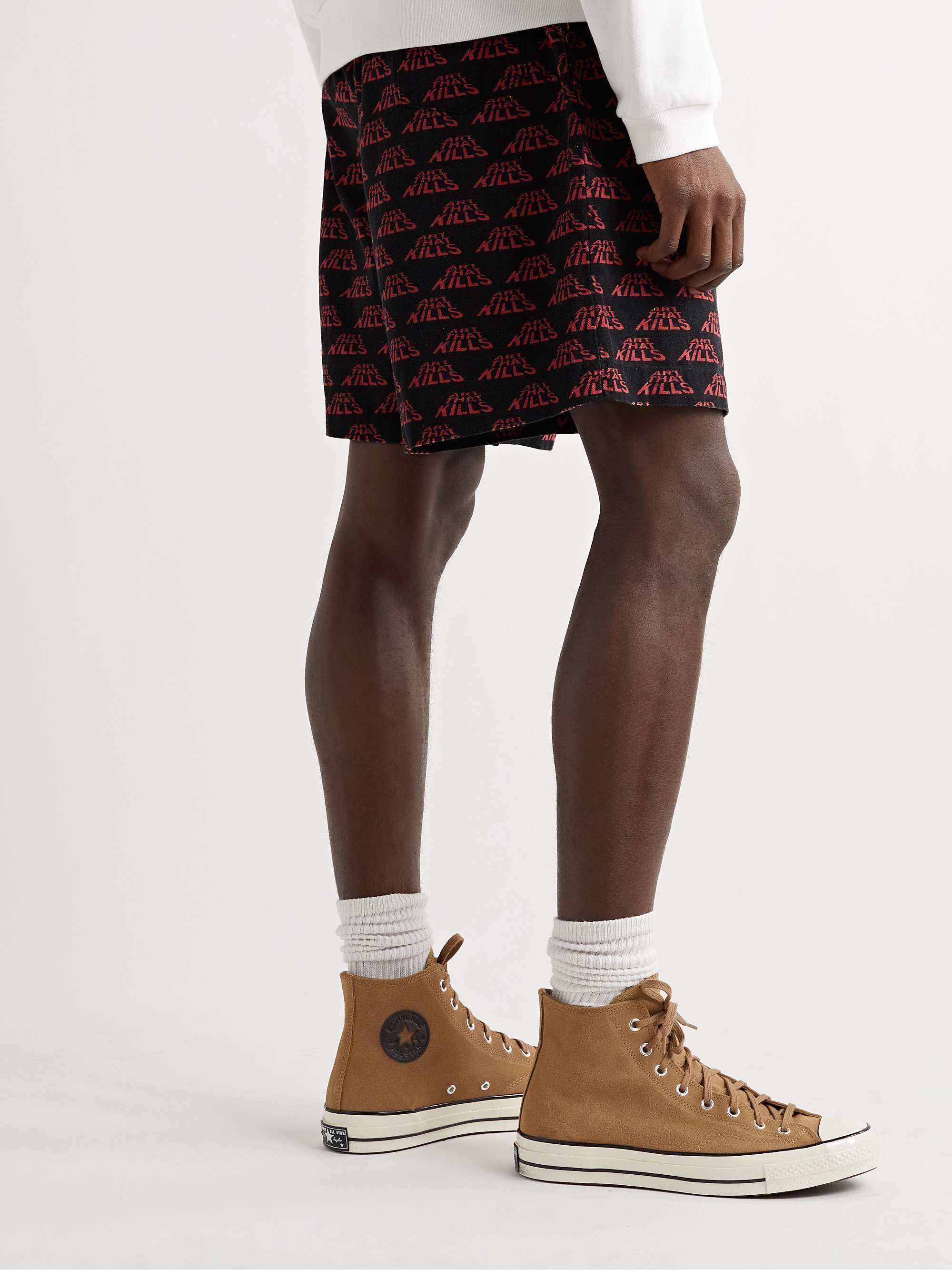GALLERY DEPT. ATK Straight-Leg Printed Cotton-Canvas Drawstring Shorts
