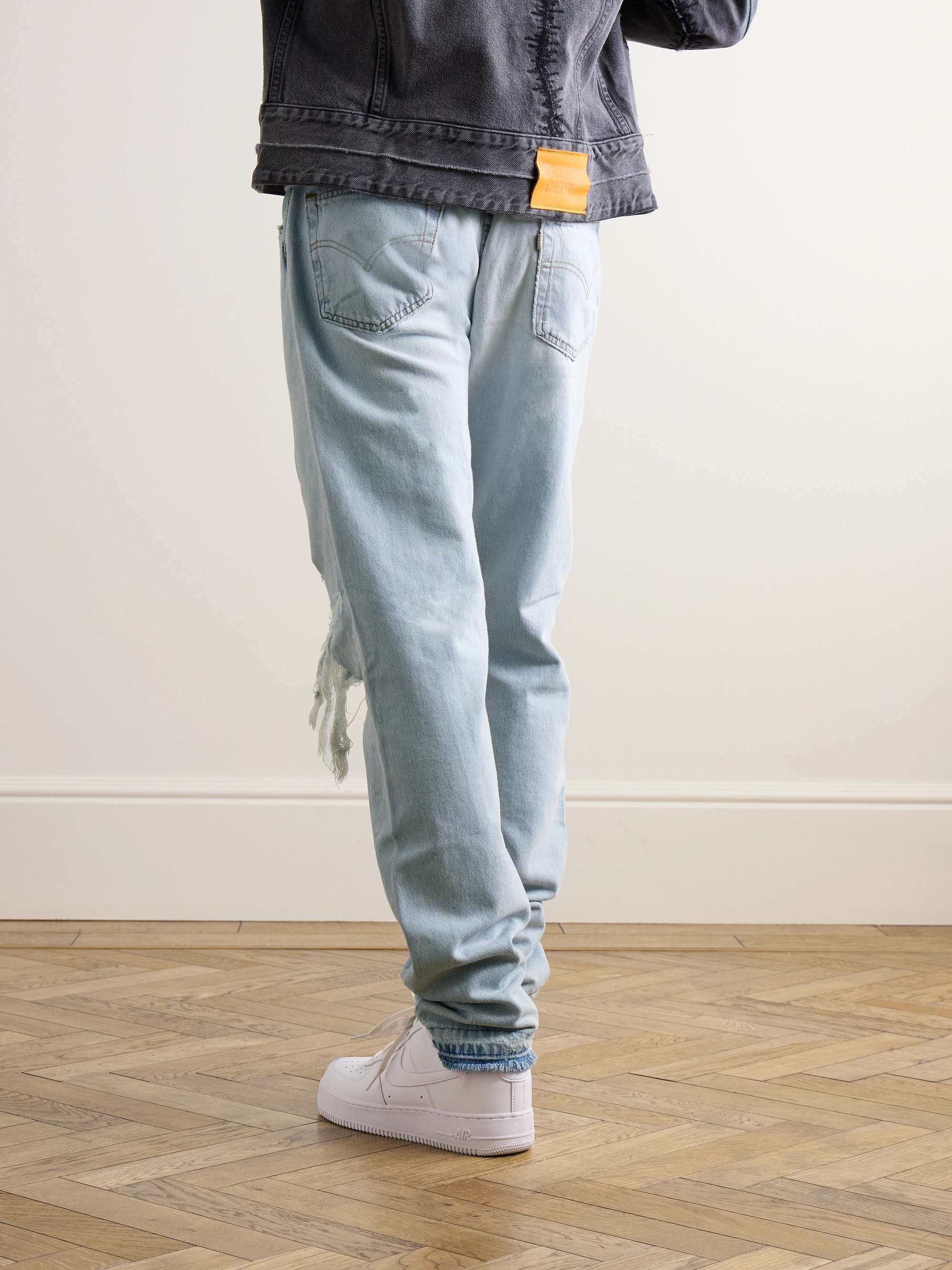 GALLERY DEPT. Ken Slim-Fit Panelled Distressed Jeans