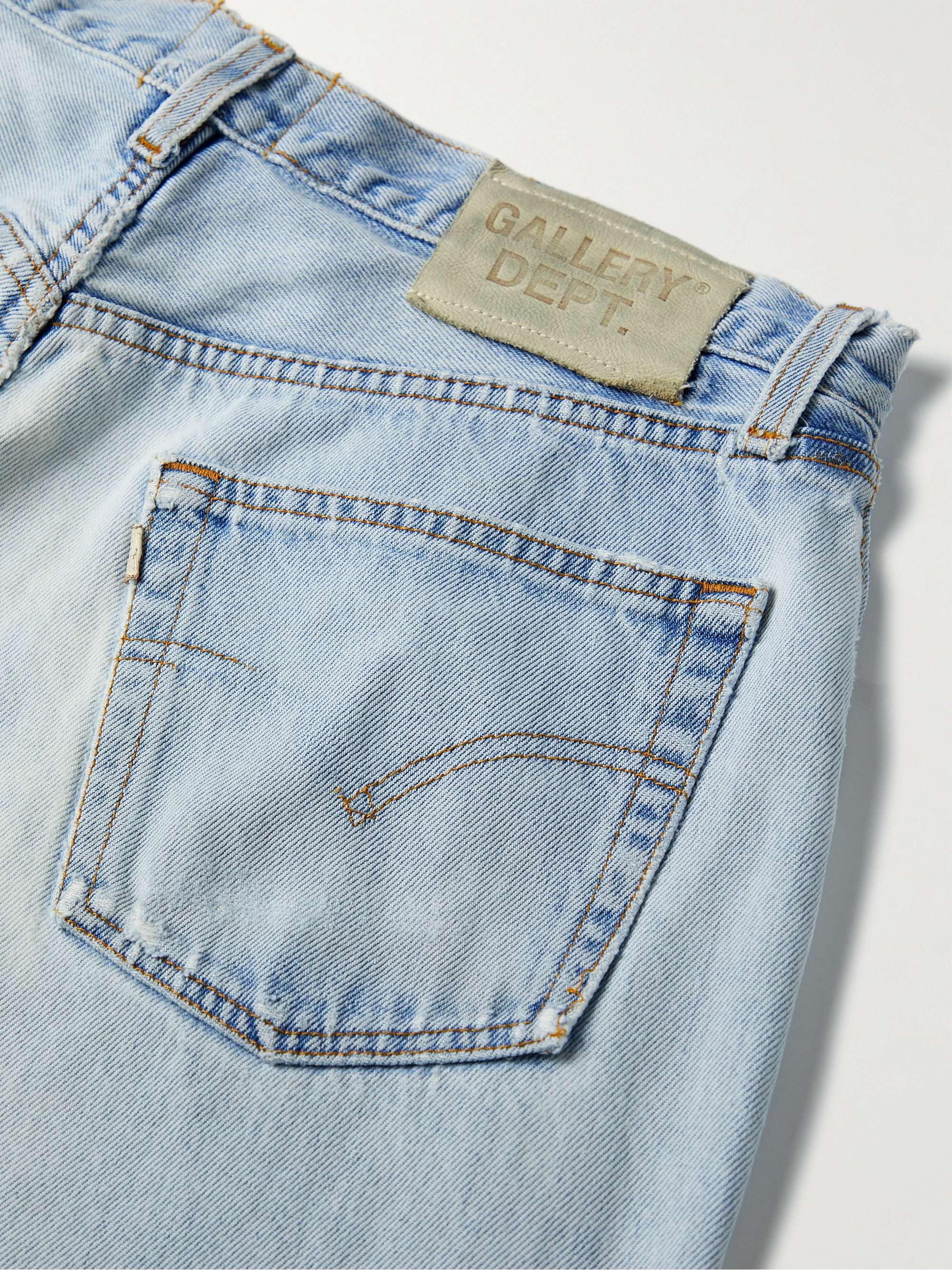 GALLERY DEPT. Ken Slim-Fit Panelled Distressed Jeans