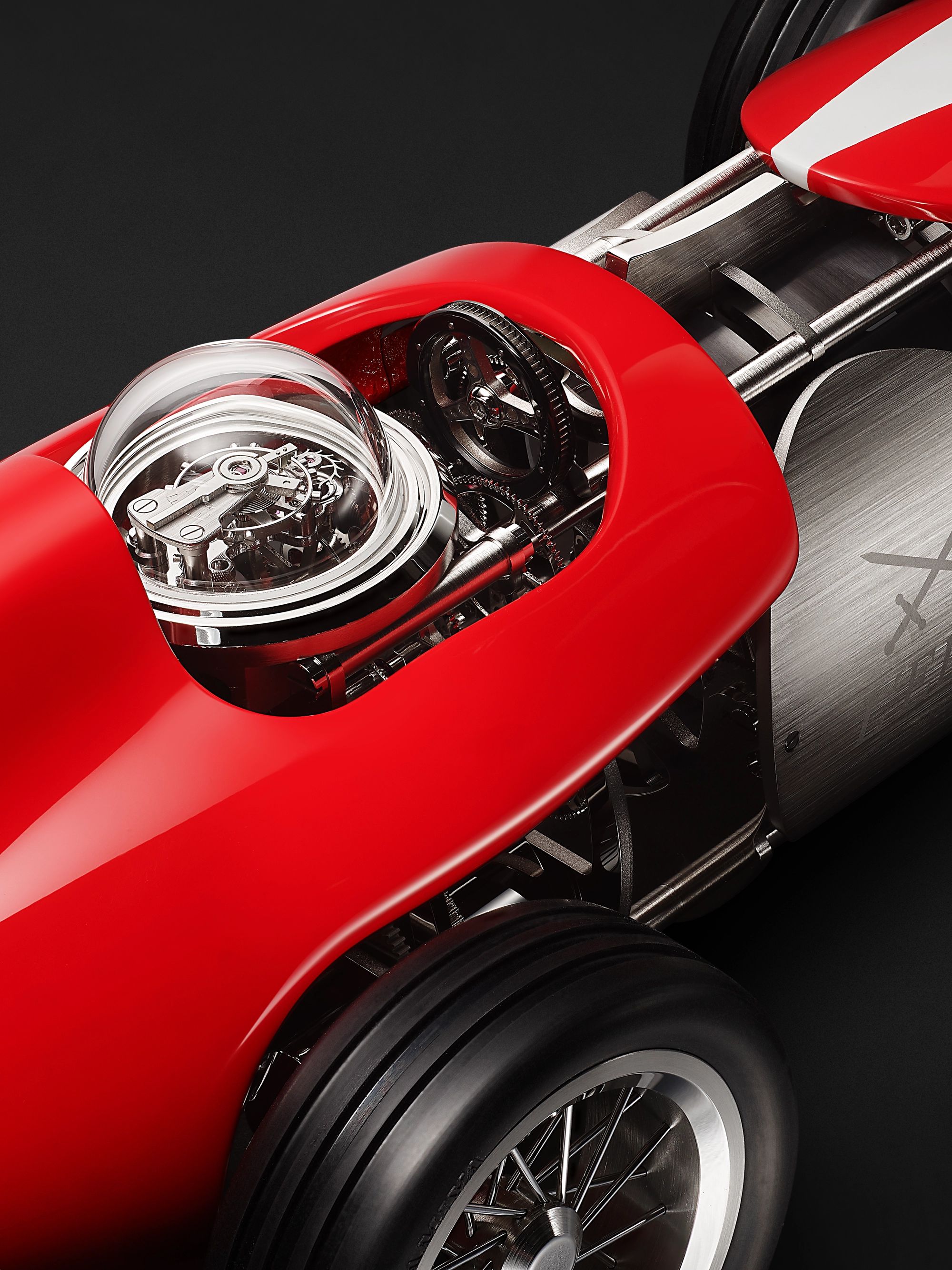 L’ÉPÉE 1839 Time Fast D8 Limited Edition Hand-Wound Nickel- and Palladium-Plated, Stainless Steel and Aluminium Table Clock, Ref. No. 74.6004/184