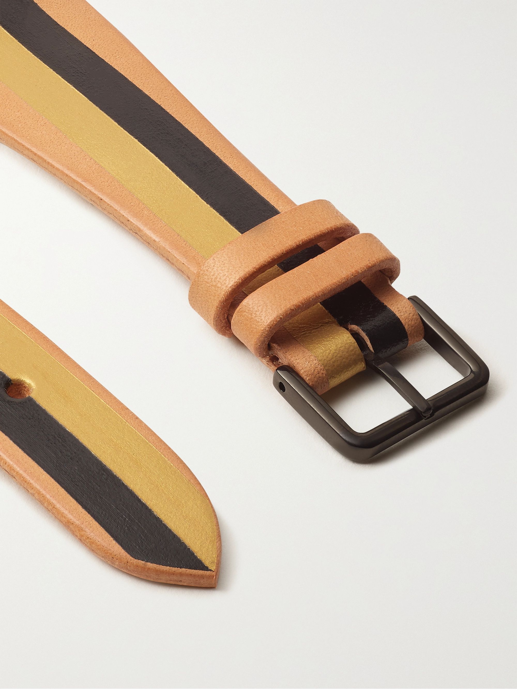 LA CALIFORNIENNE Roxy Striped Leather Watch Strap