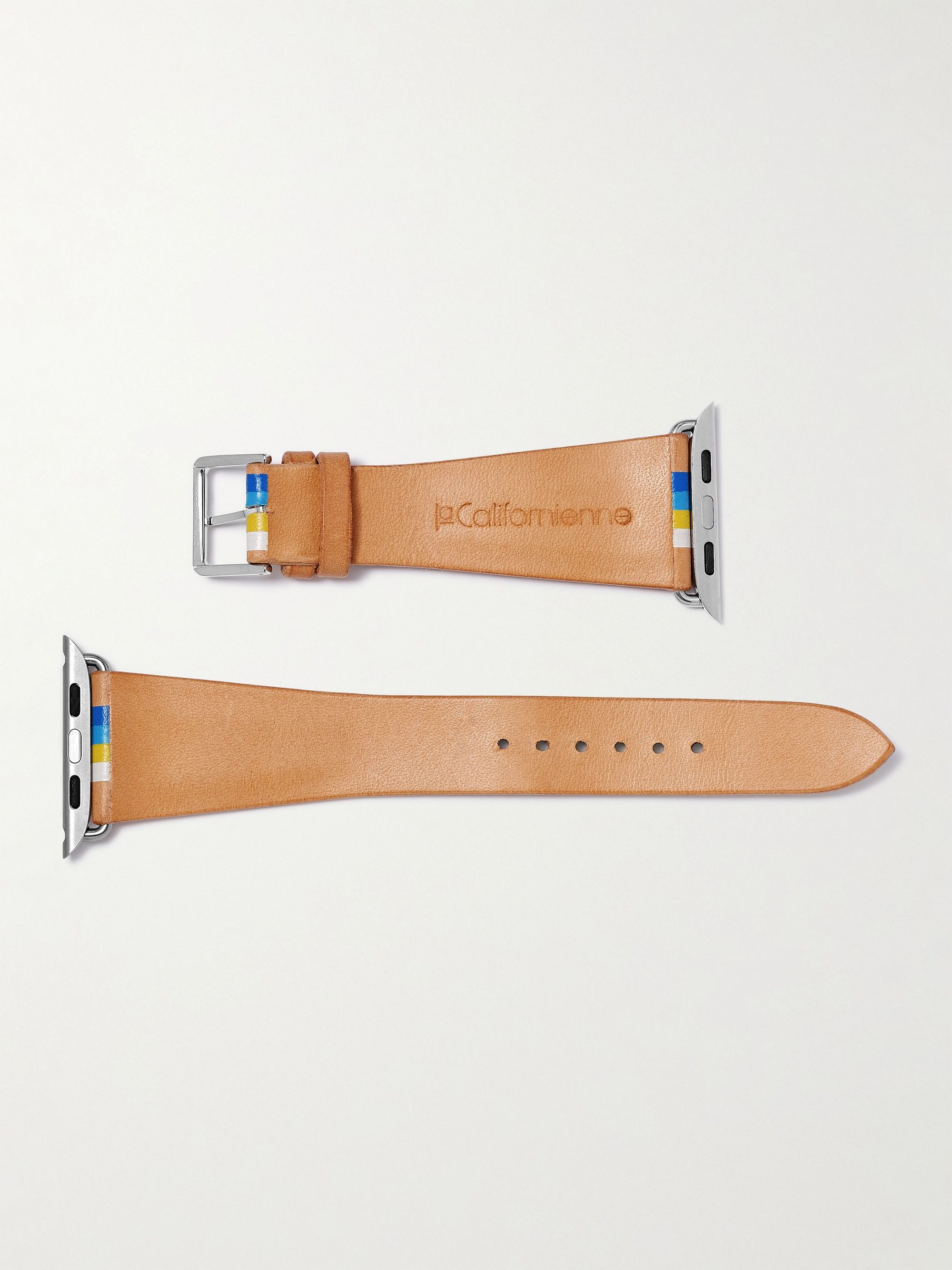 LA CALIFORNIENNE Seabright Striped Leather Watch Strap