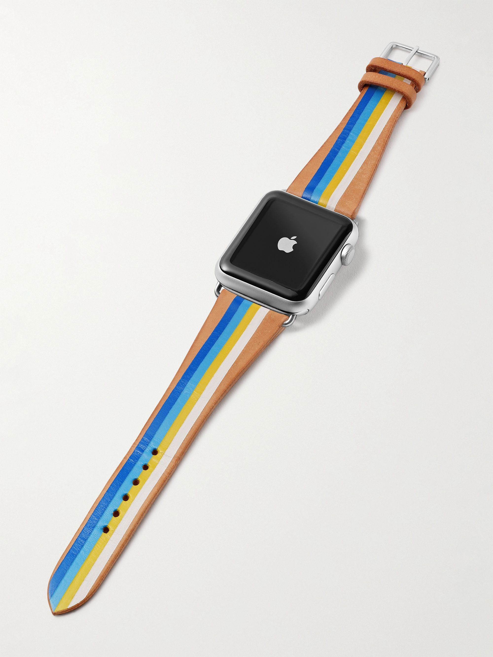 LA CALIFORNIENNE Seabright Striped Leather Watch Strap