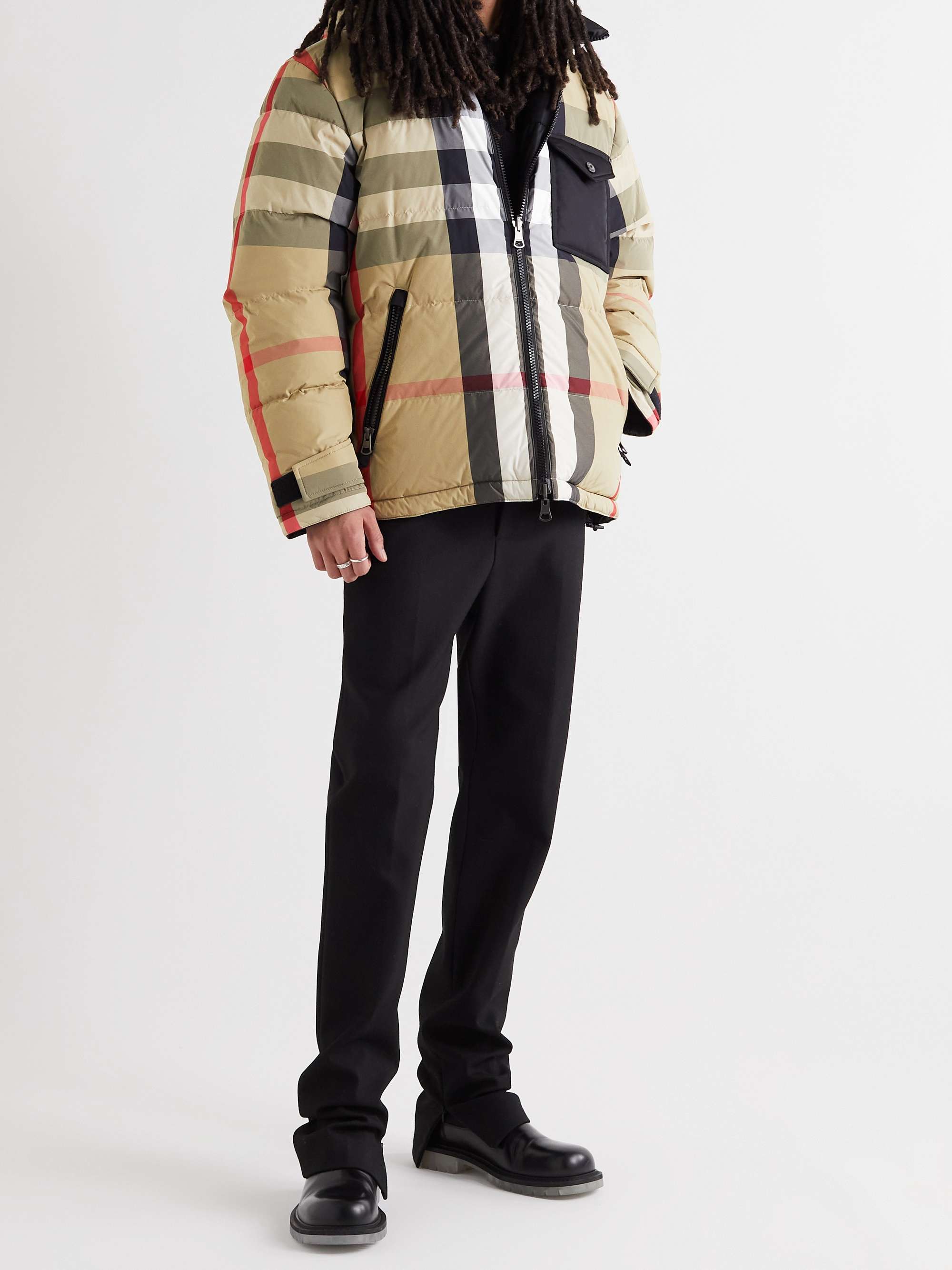 BURBERRY Reversible Checked Quilted Shell Down Hooded Jacket