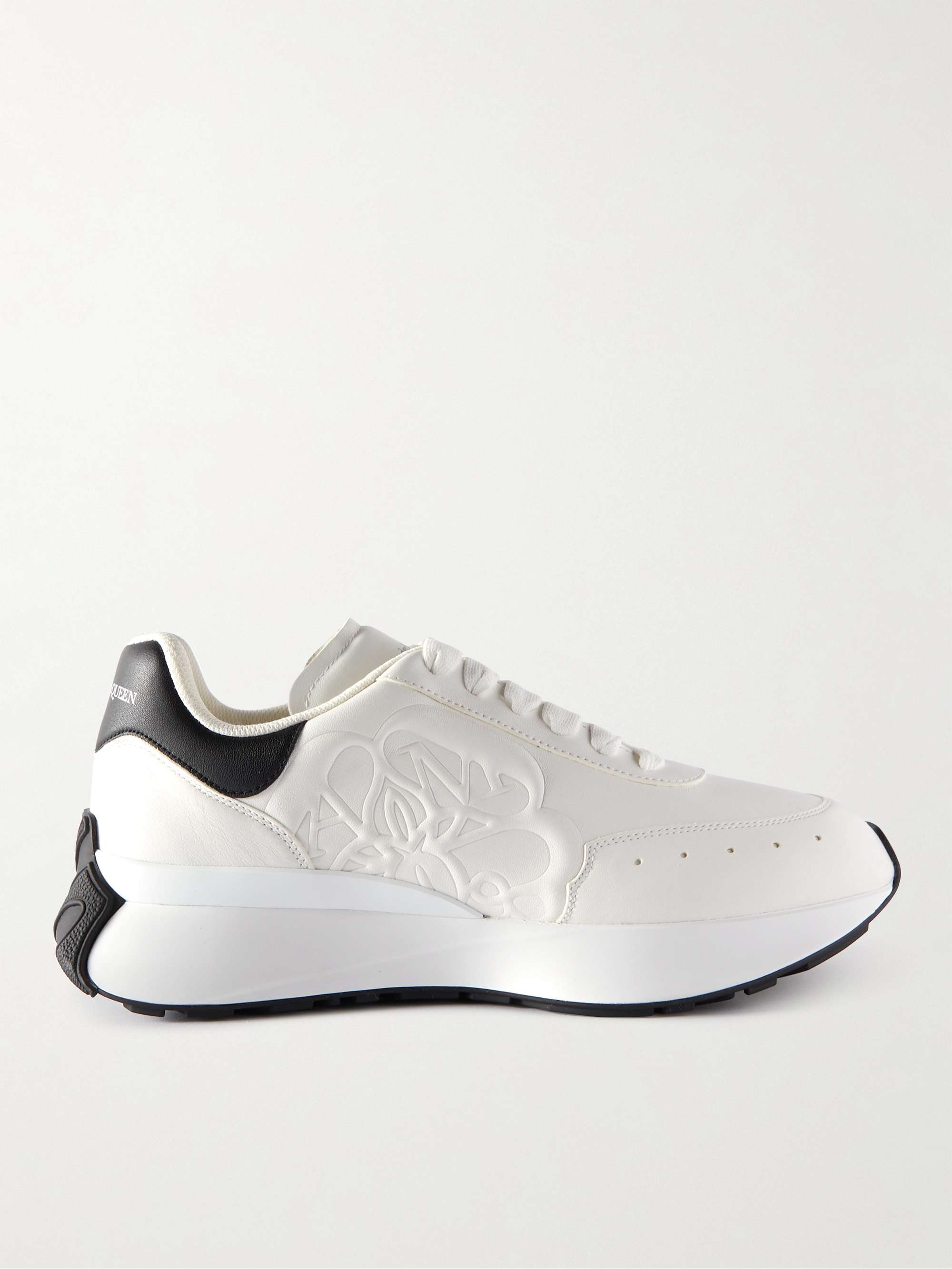 Alexander McQueen Oversized men's white leather sneakers w