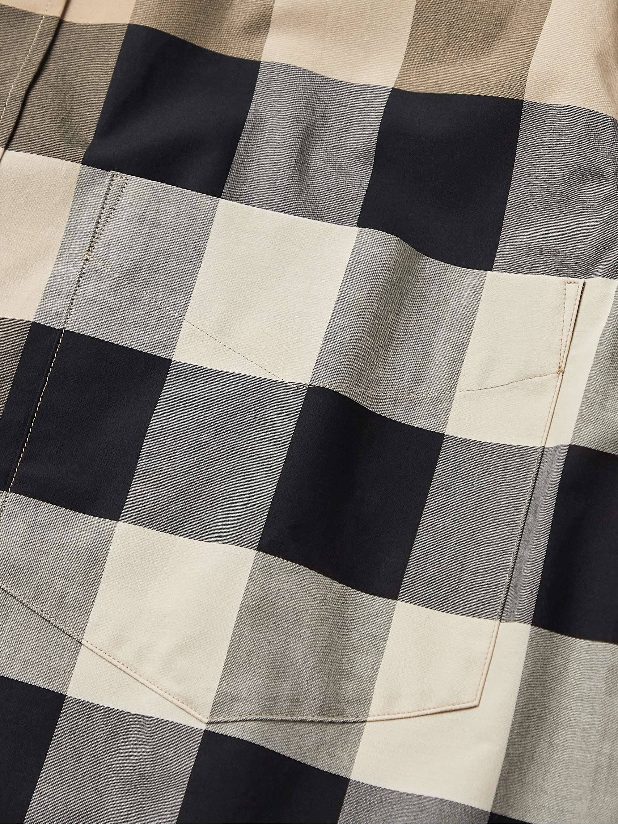 BURBERRY Slim-Fit Checked Cotton-Blend Poplin Shirt
